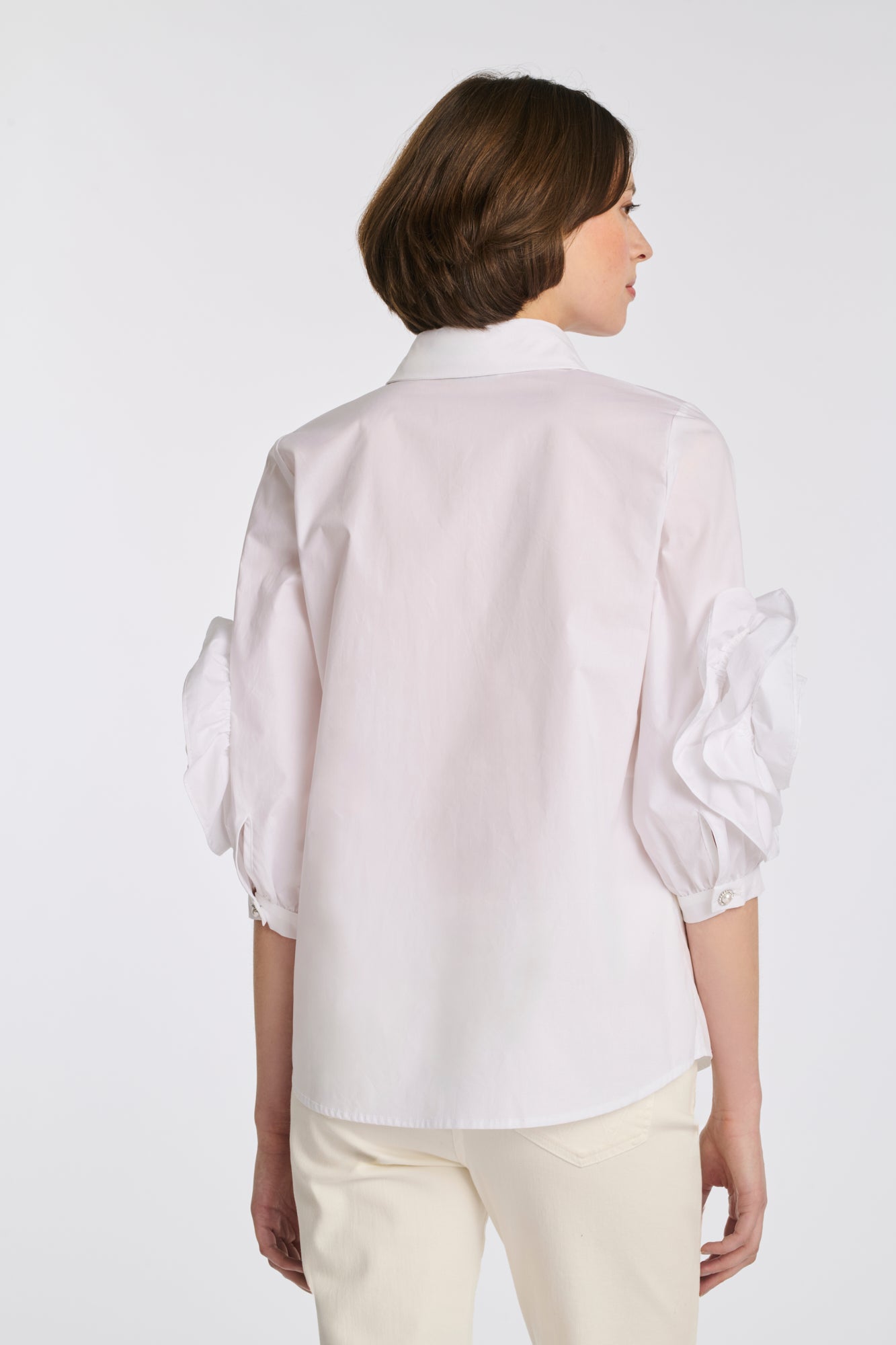 Floral poplin shirt