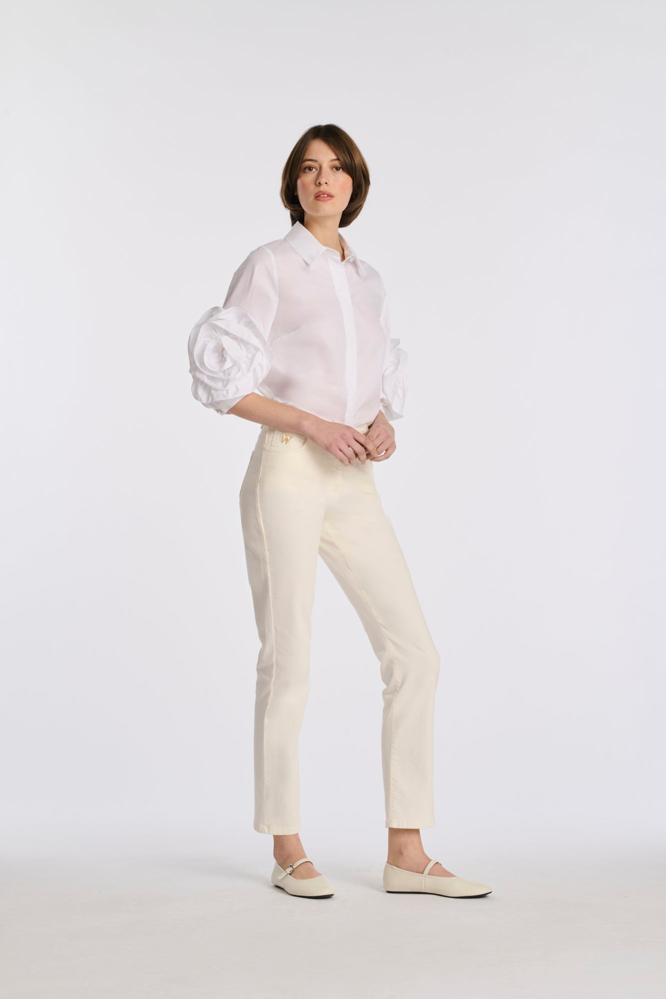 Floral poplin shirt