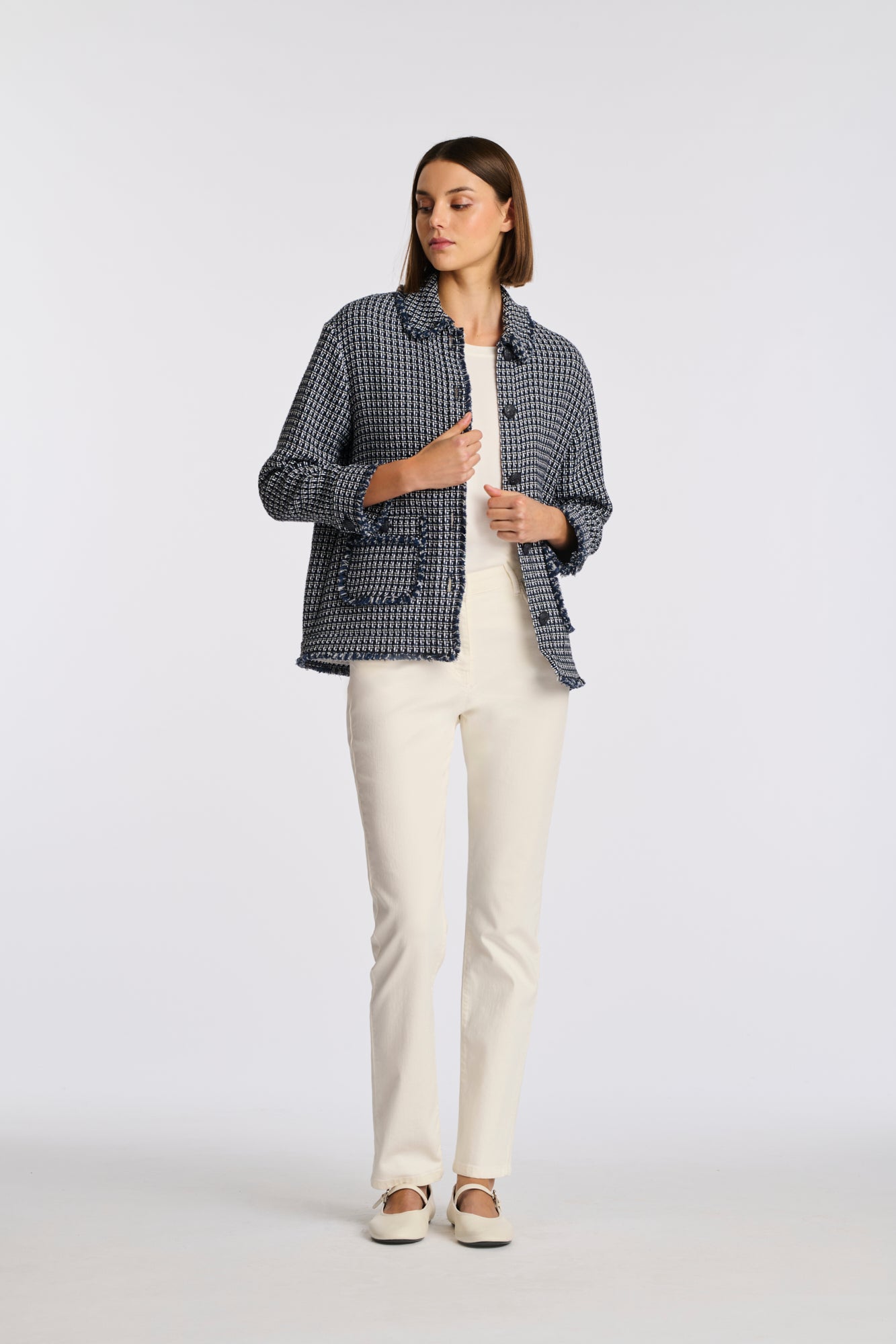 Surchemise en tweed