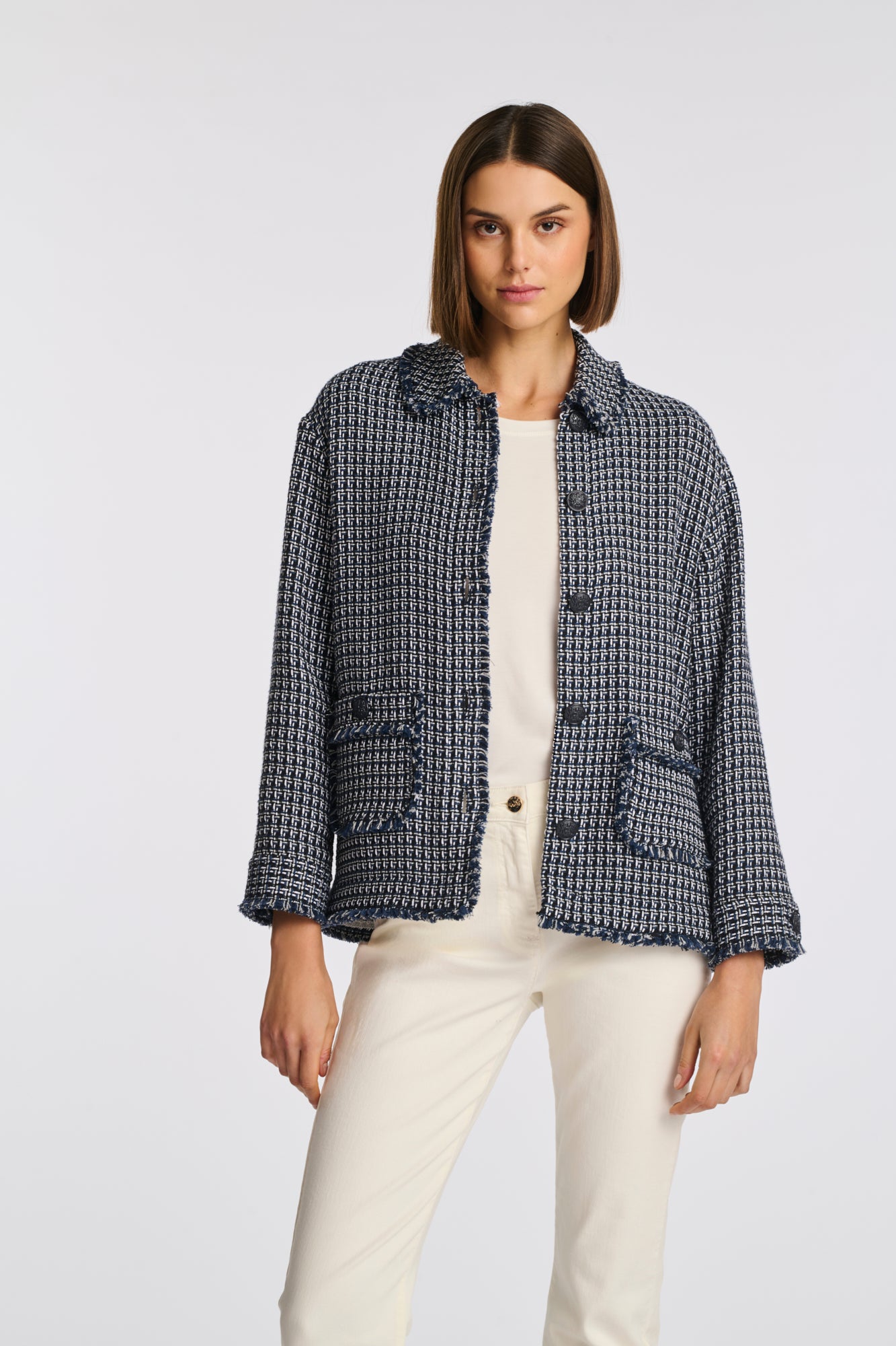 Surchemise en tweed