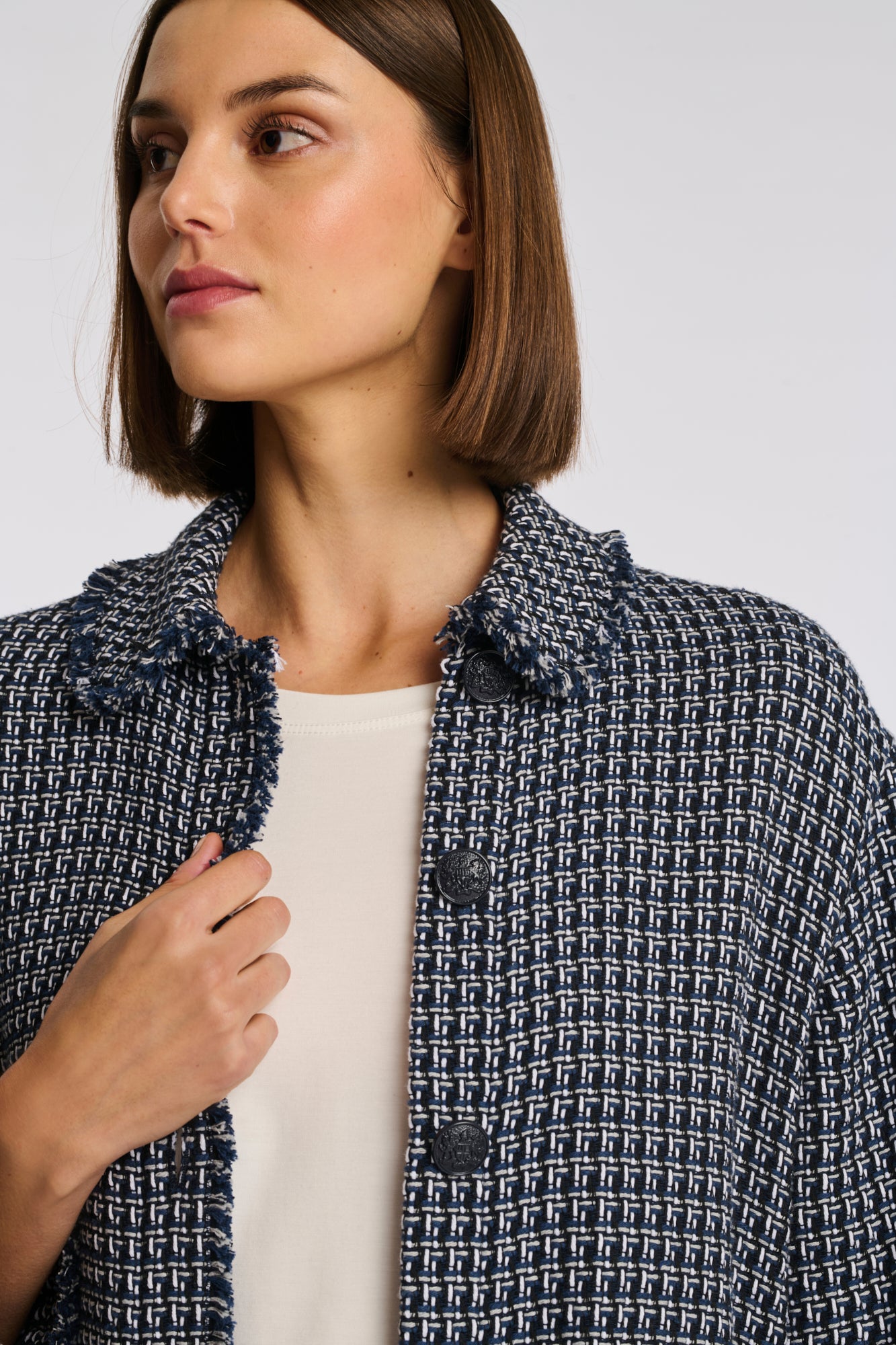 Surchemise en tweed