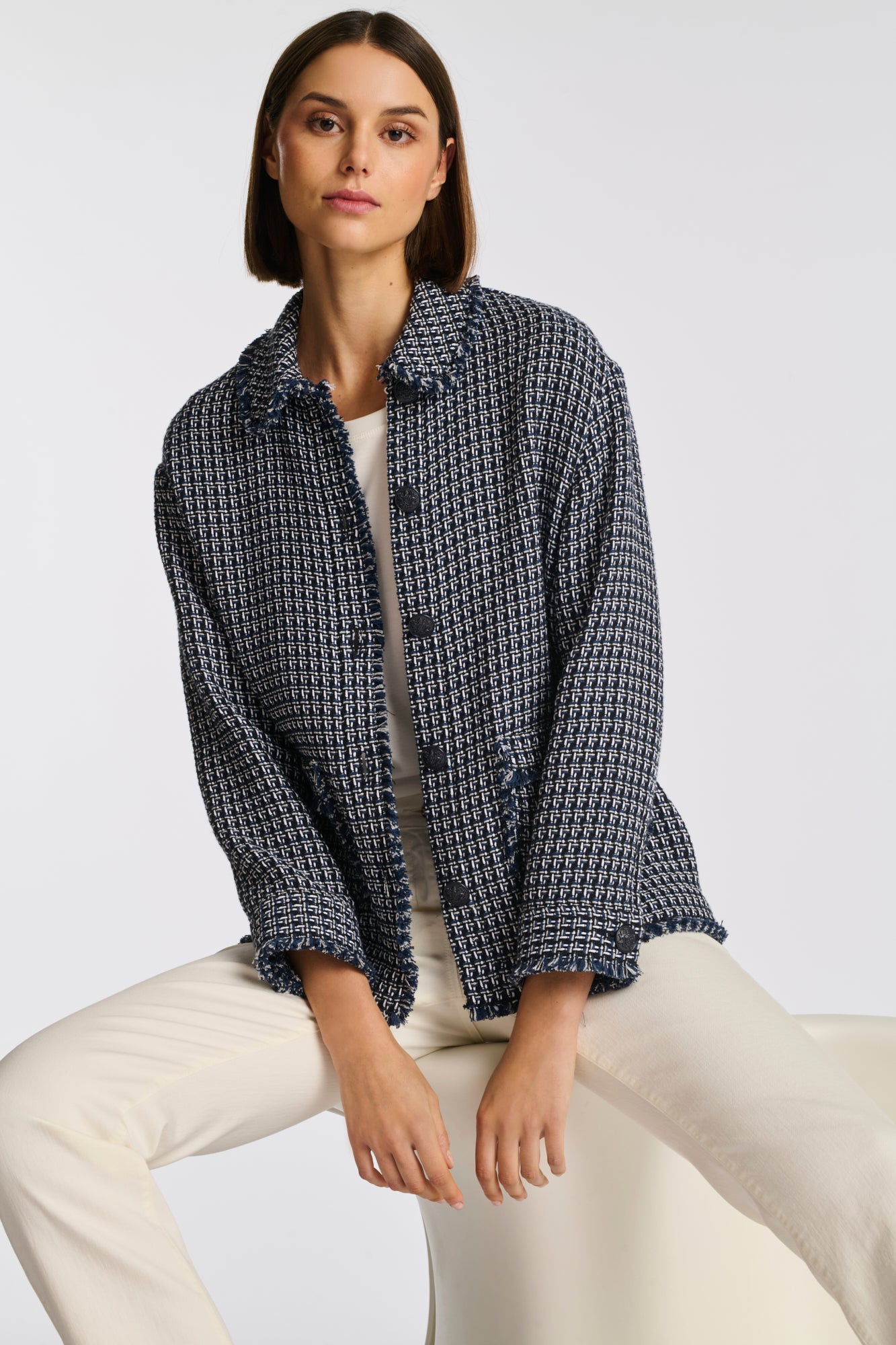 Surchemise en tweed