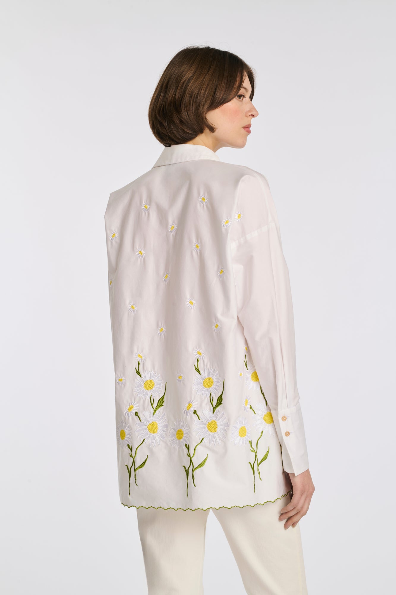 Embroidered cotton shirt