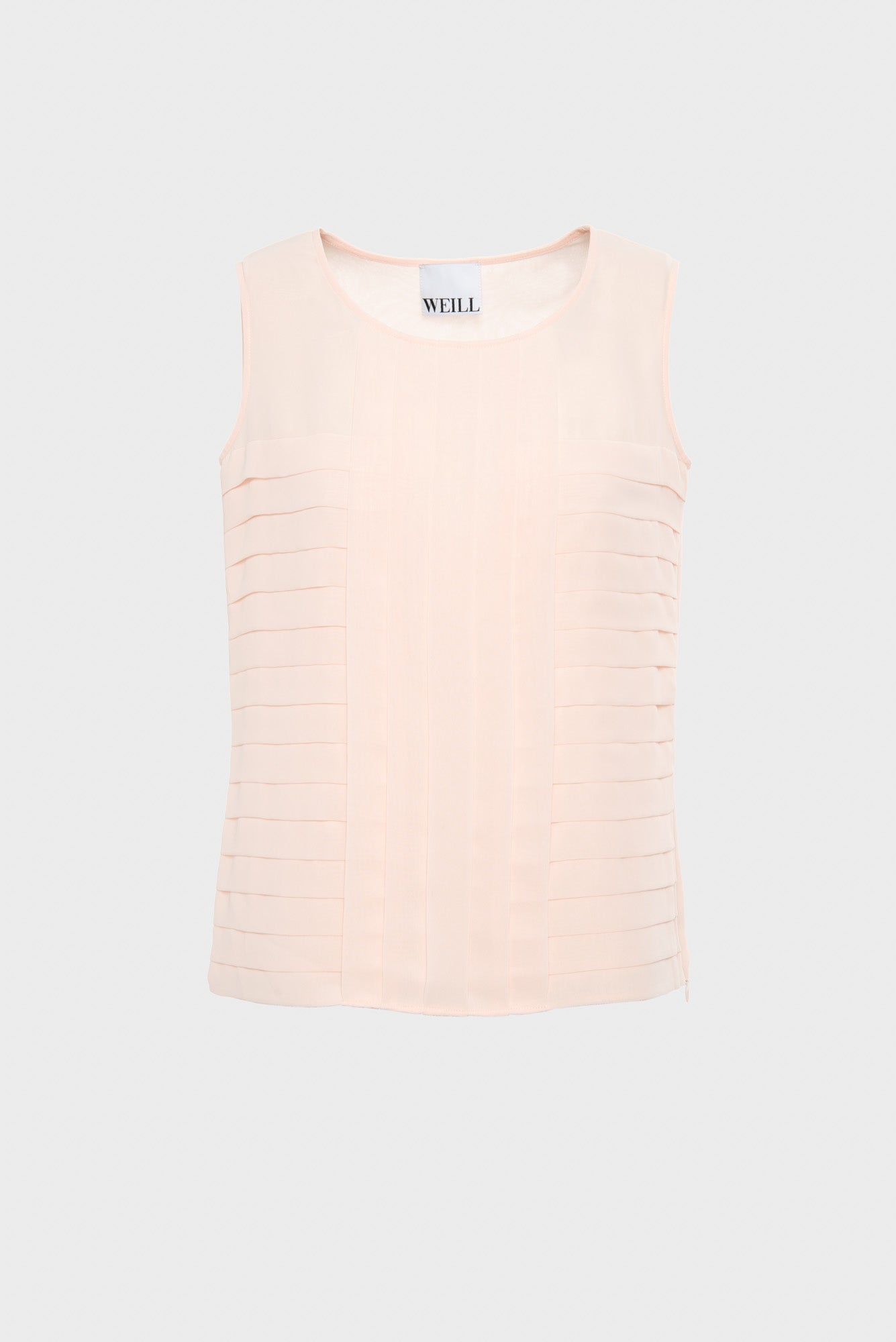 Sleeveless pleated top