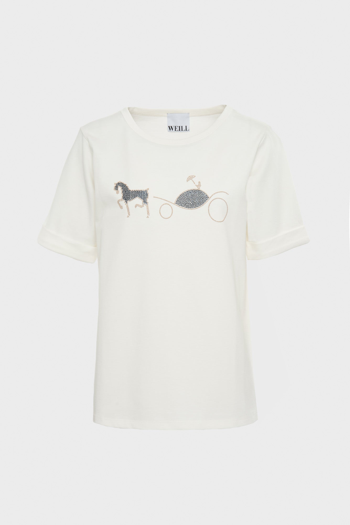 T-shirt logo strass et studs