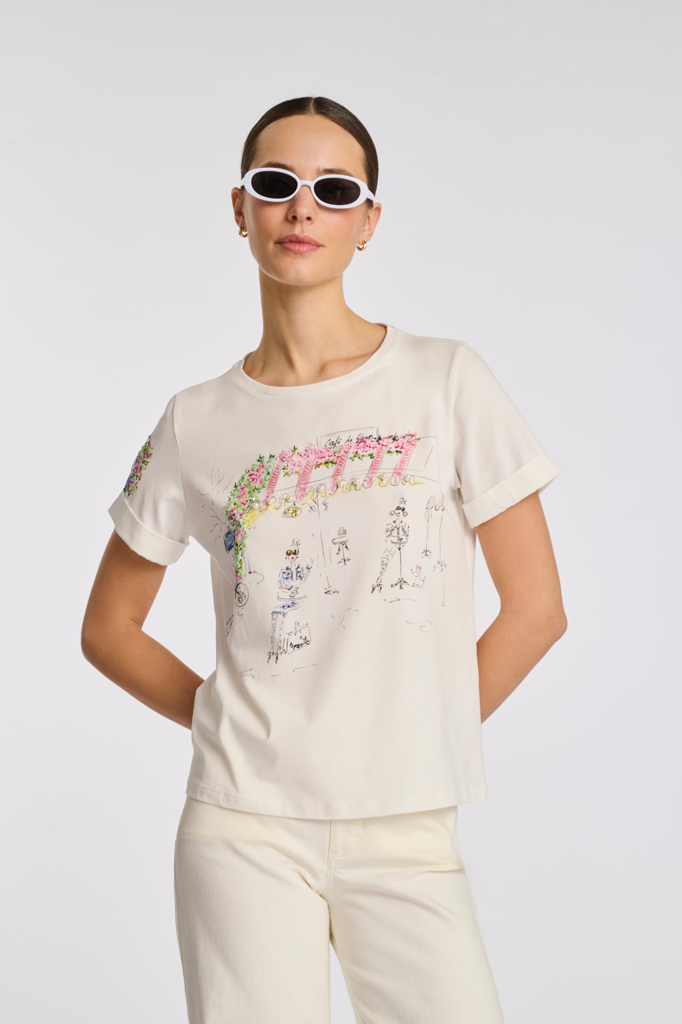 T-shirt Café des fleurs