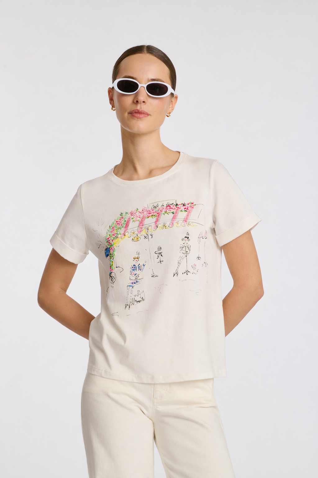 T-shirt Café des fleurs