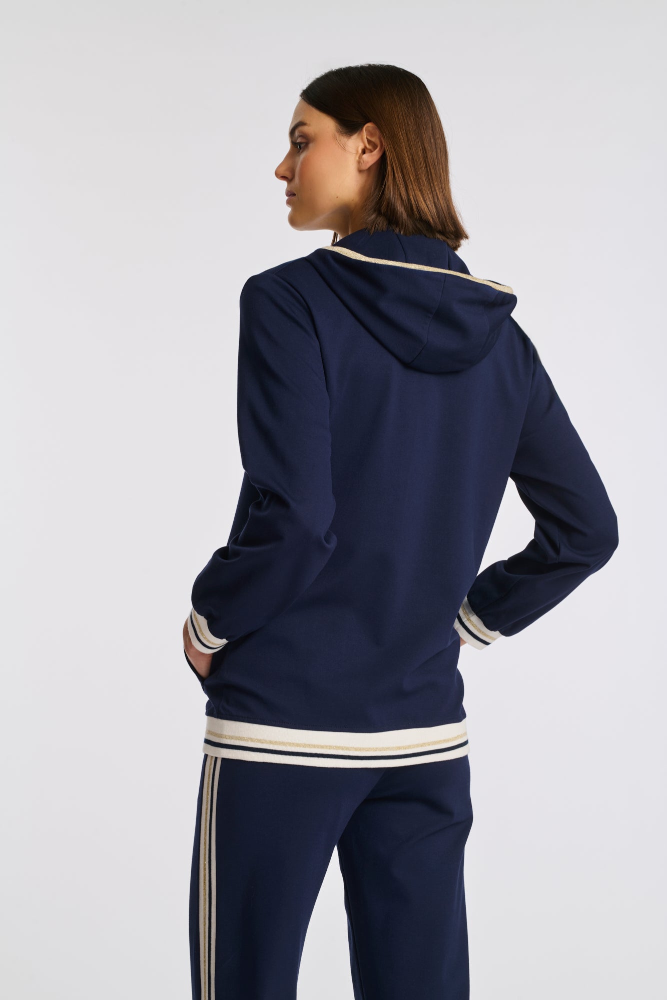 Sweat shirt à capuche en jersey milano