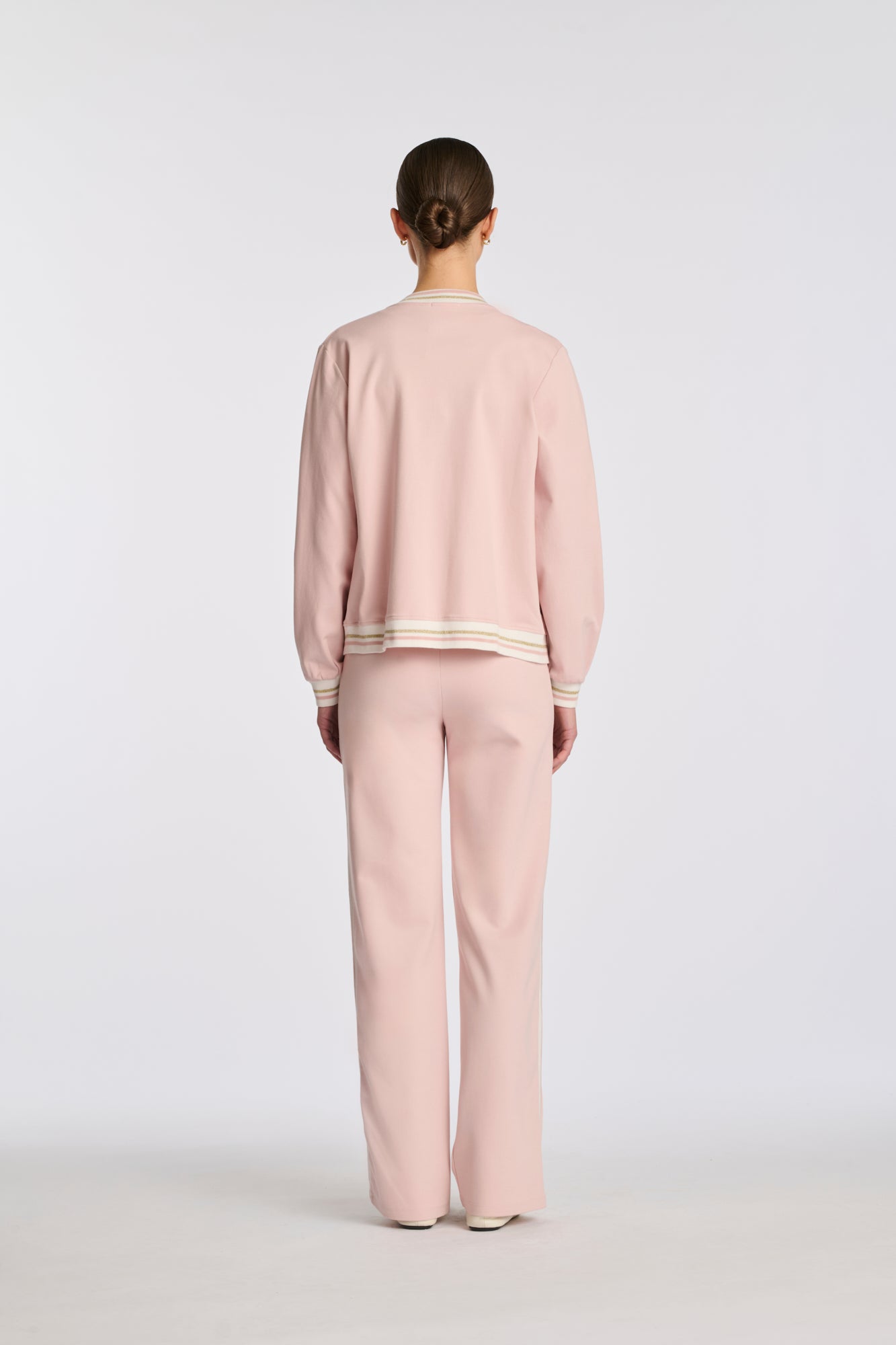 Sweat shirt zippé en jersey milano