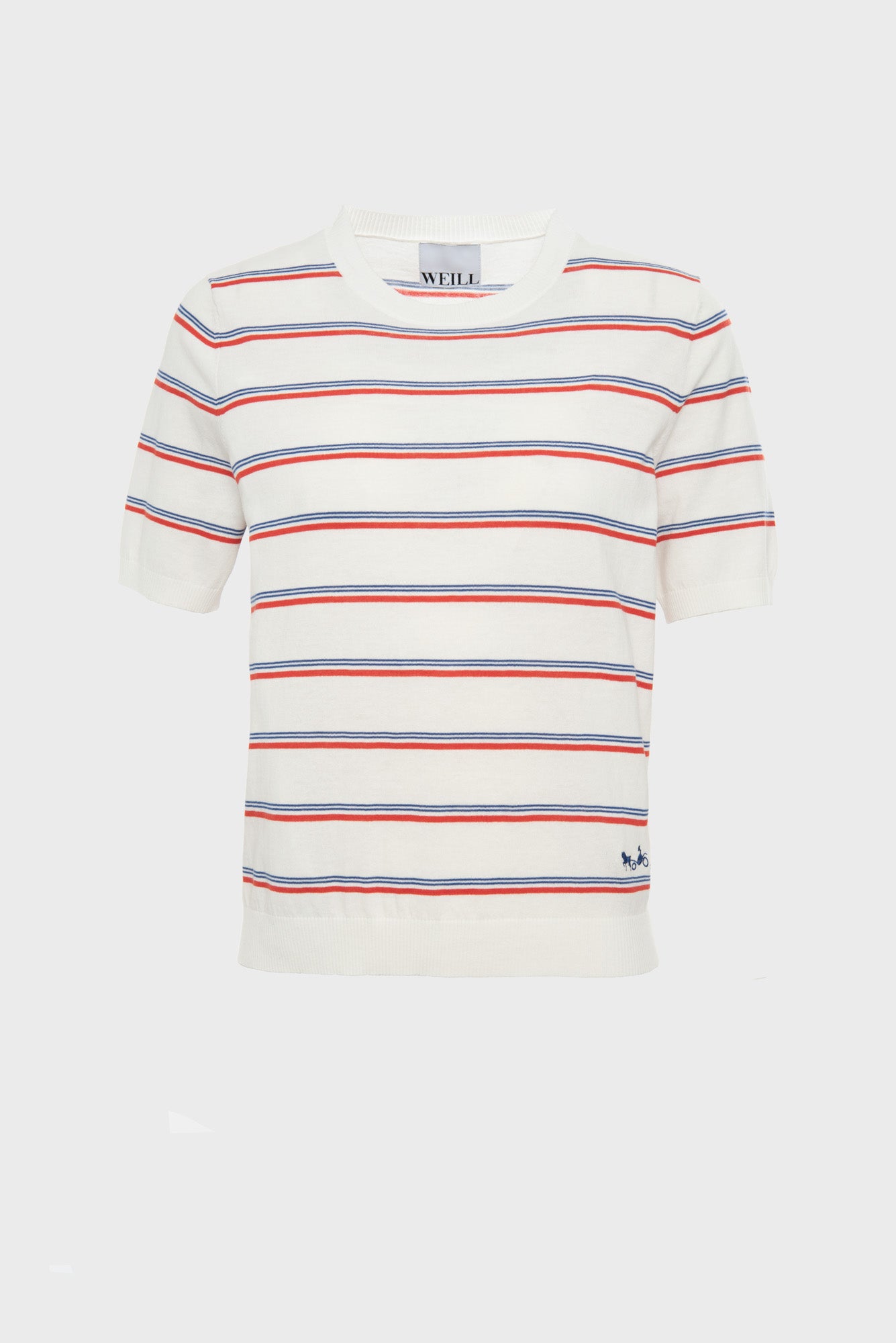 Pull manches courtes à rayures