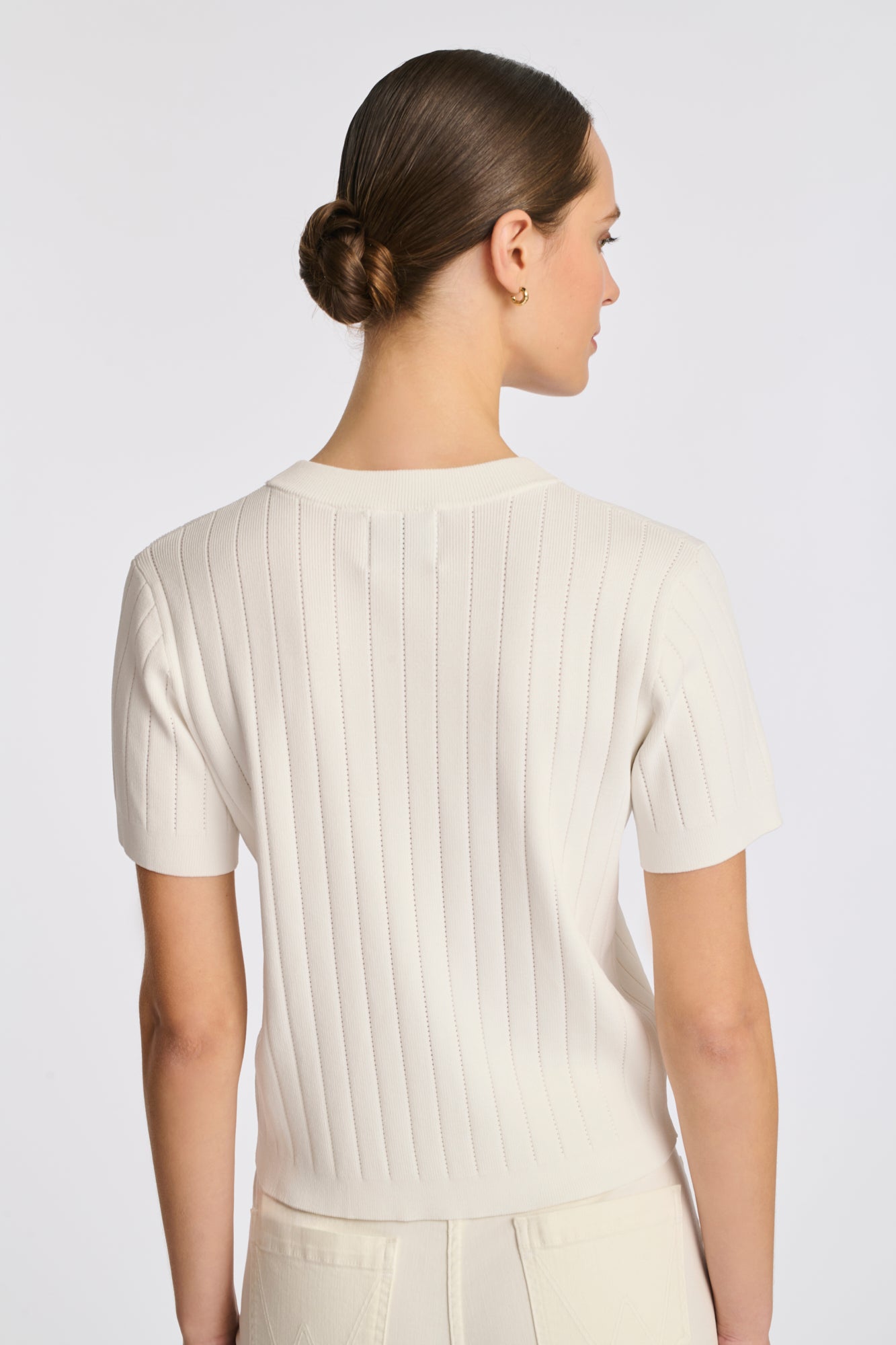 Pull en maille pointelle