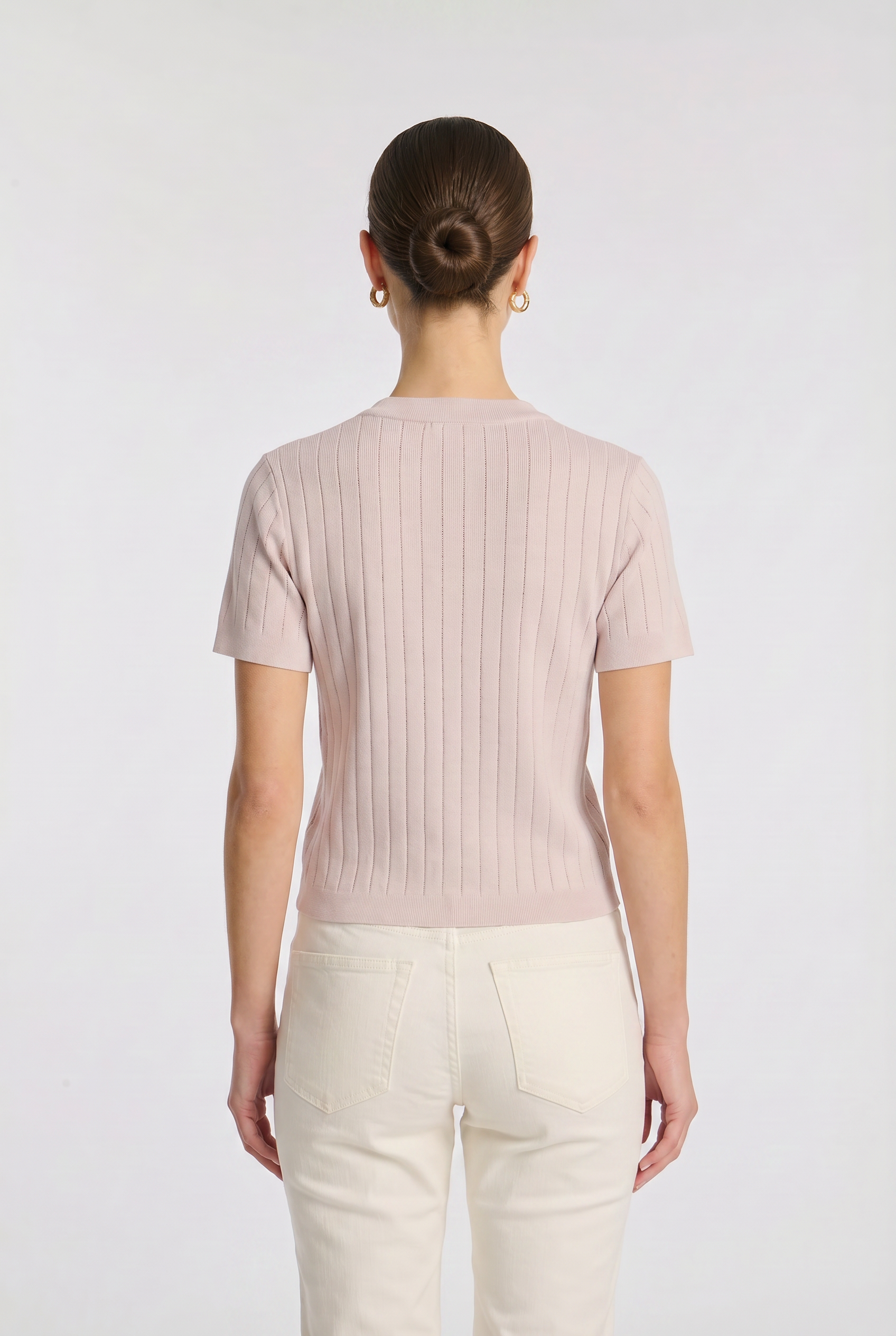 Pointelle knit jumper