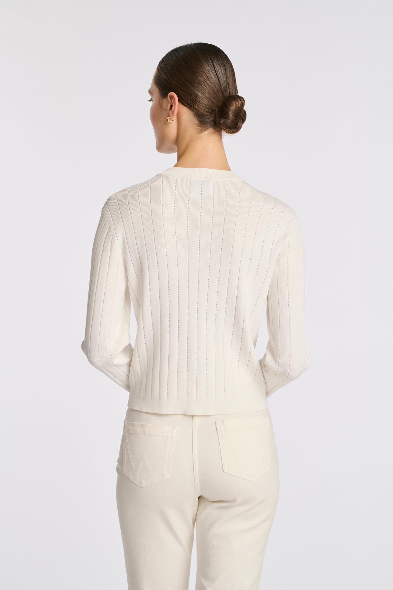 Cardigan en maille pointelle