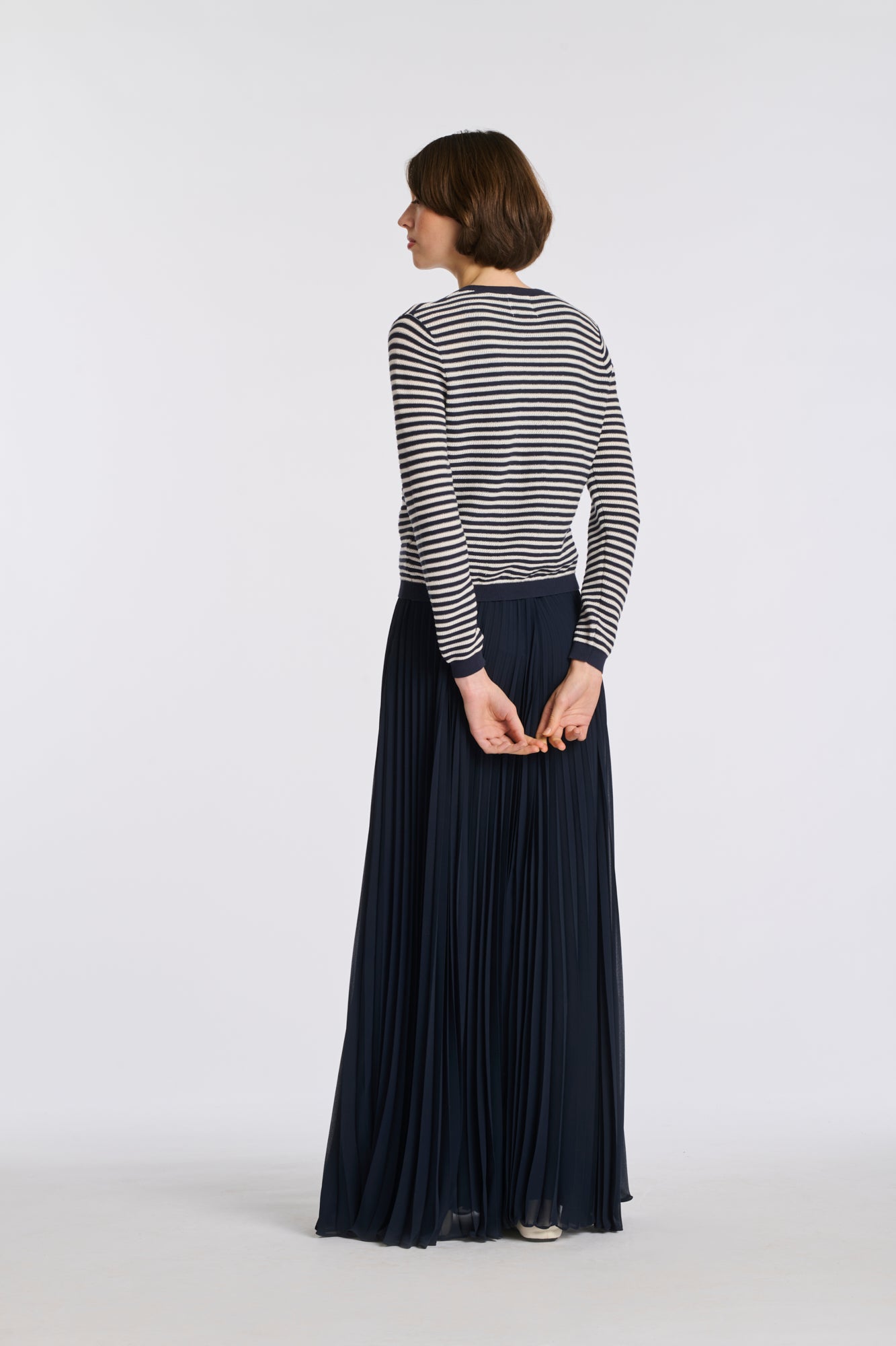 Stripy knit cardigan