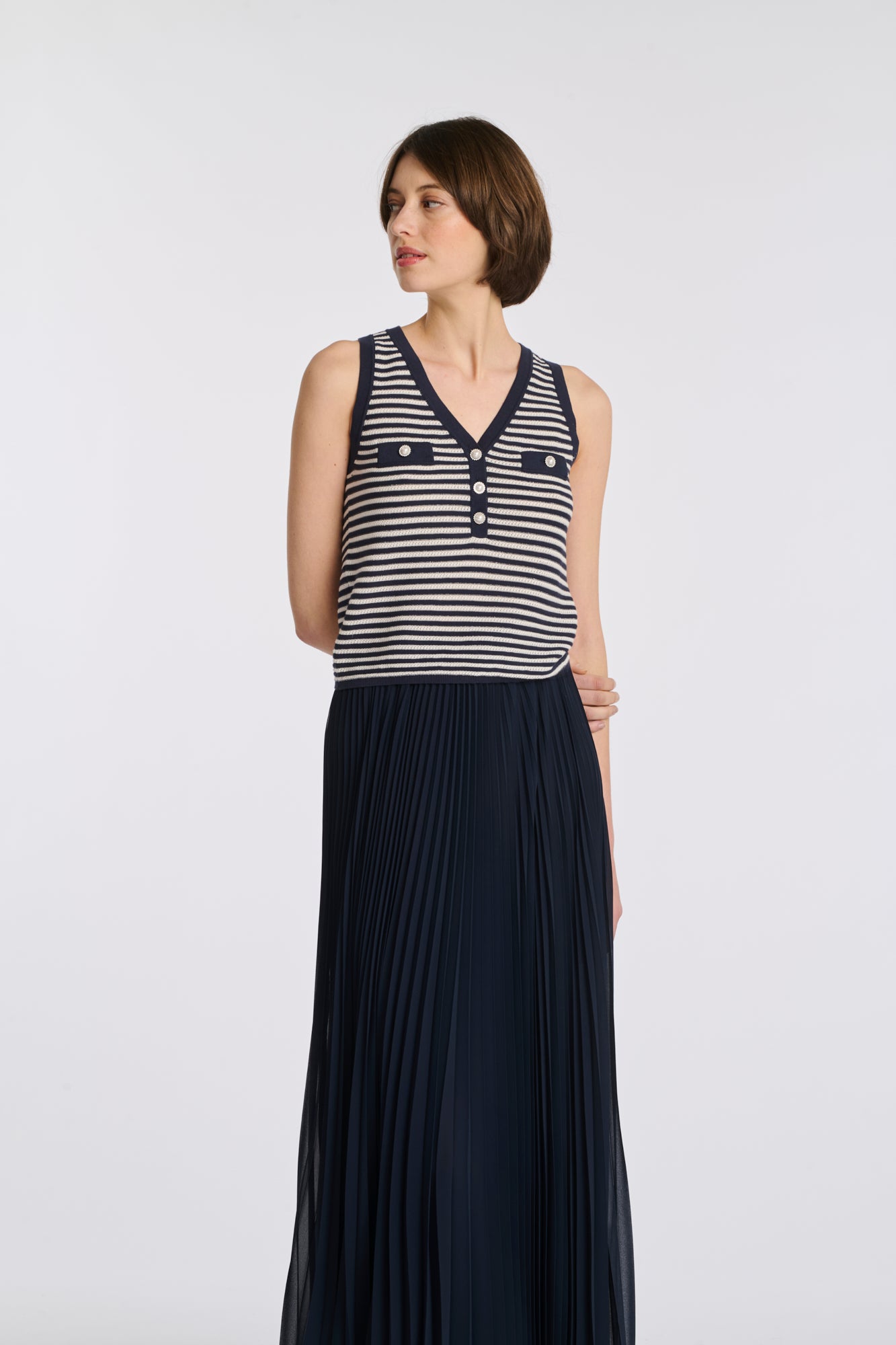 Top en maille rayé