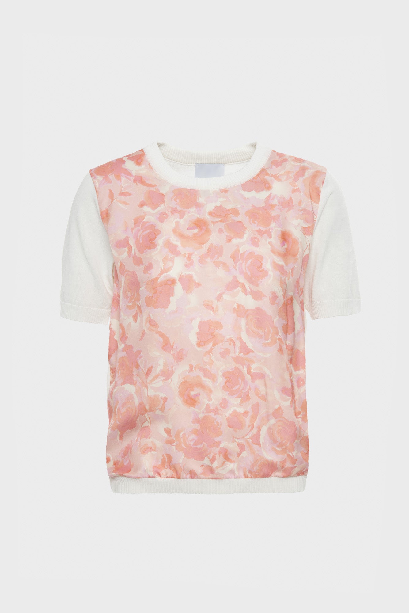 Pull imprimé bimatière