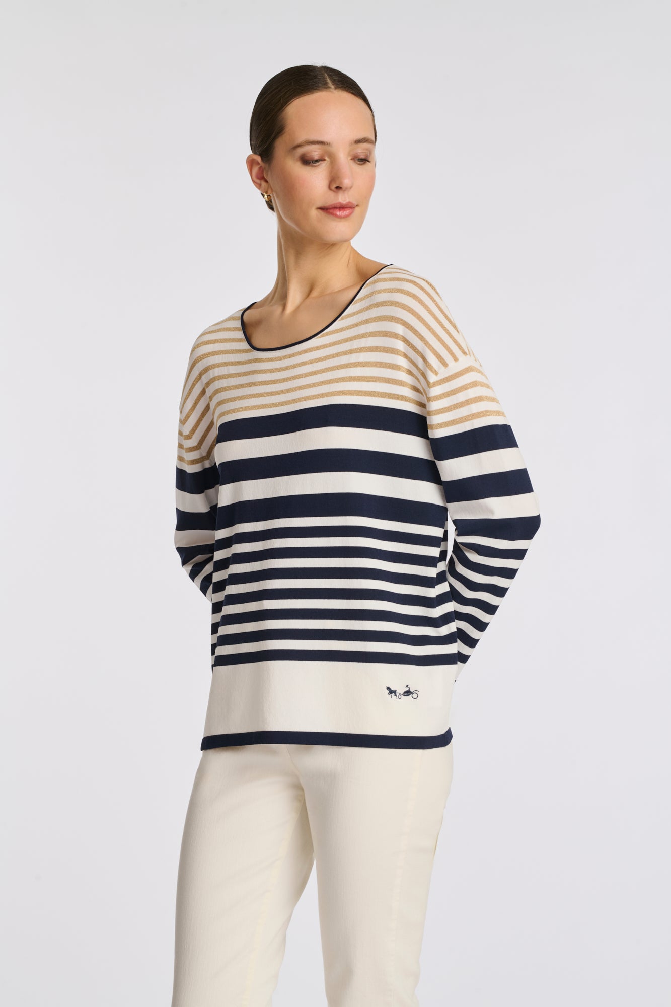 Pull marinière bicolore