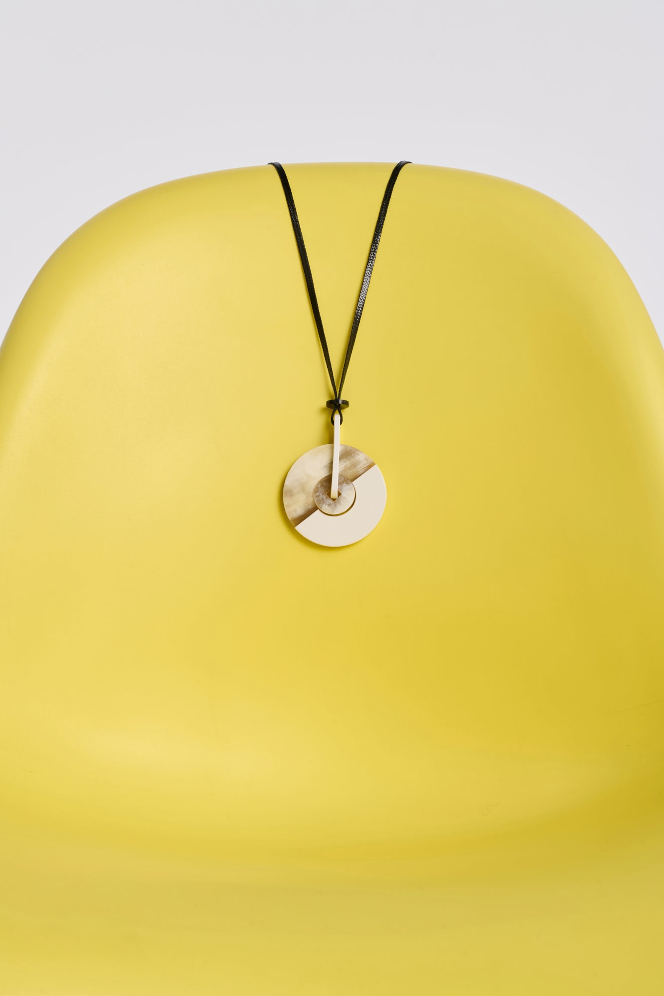 Two-tone medallion necklace