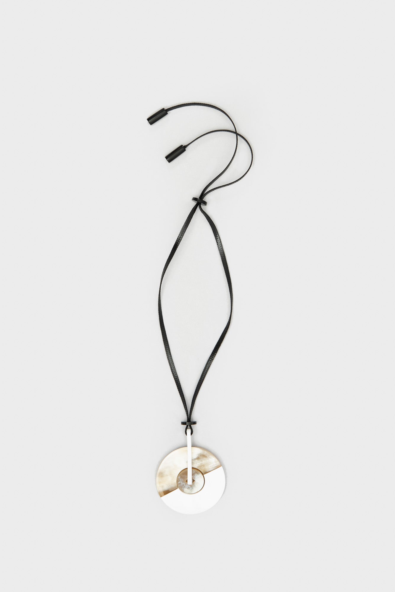 Two-tone medallion necklace