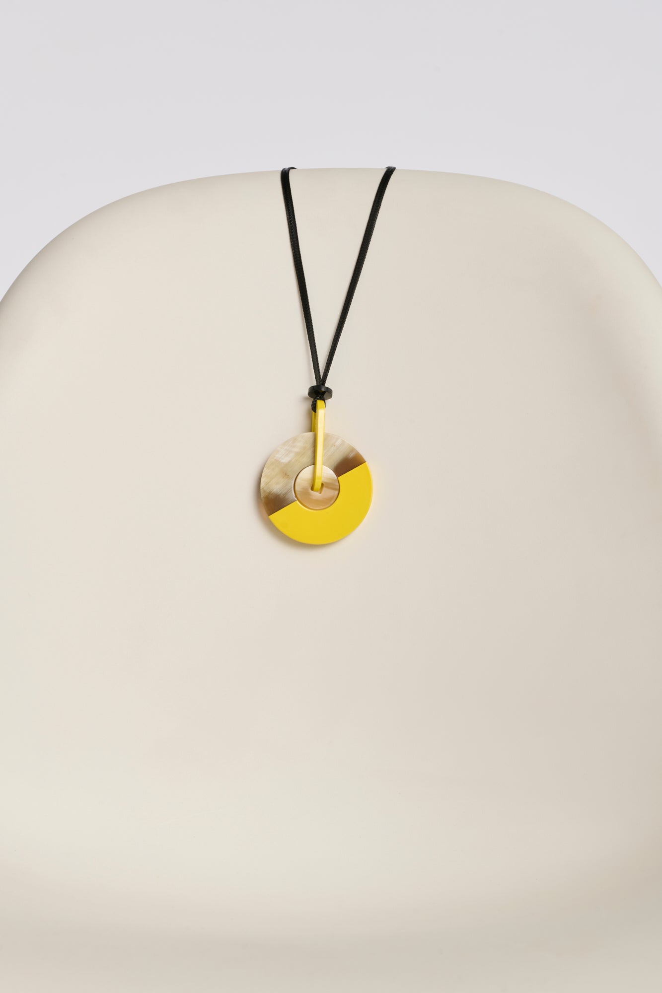 Two-tone medallion necklace