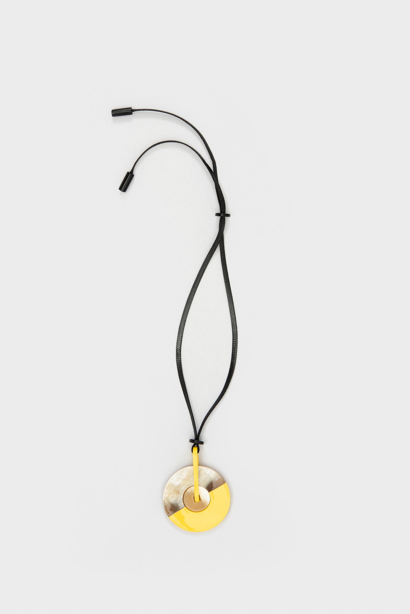 Two-tone medallion necklace