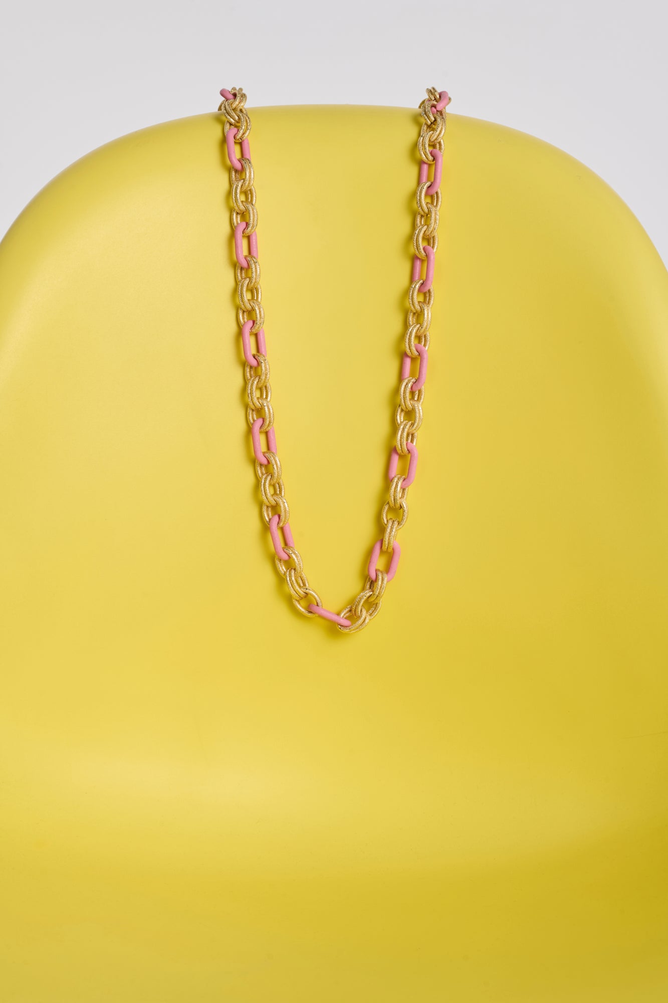 Collier en chaîne bicolore