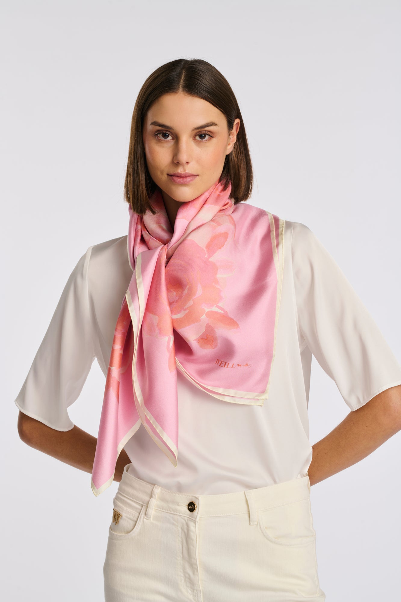 Square silk scarf
