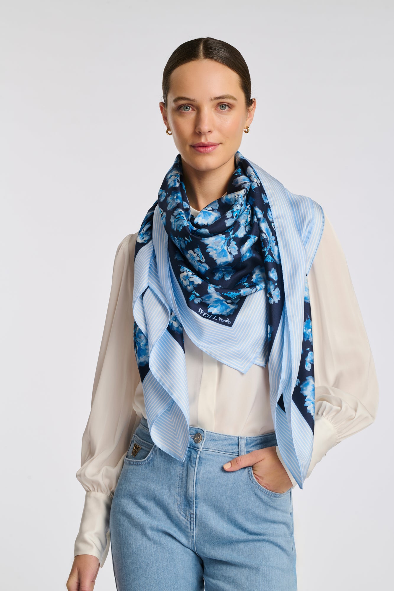 Square silk scarf
