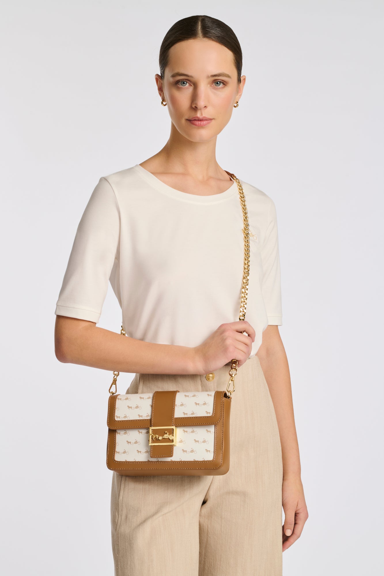 Mac Mahon bag in leather and canvas