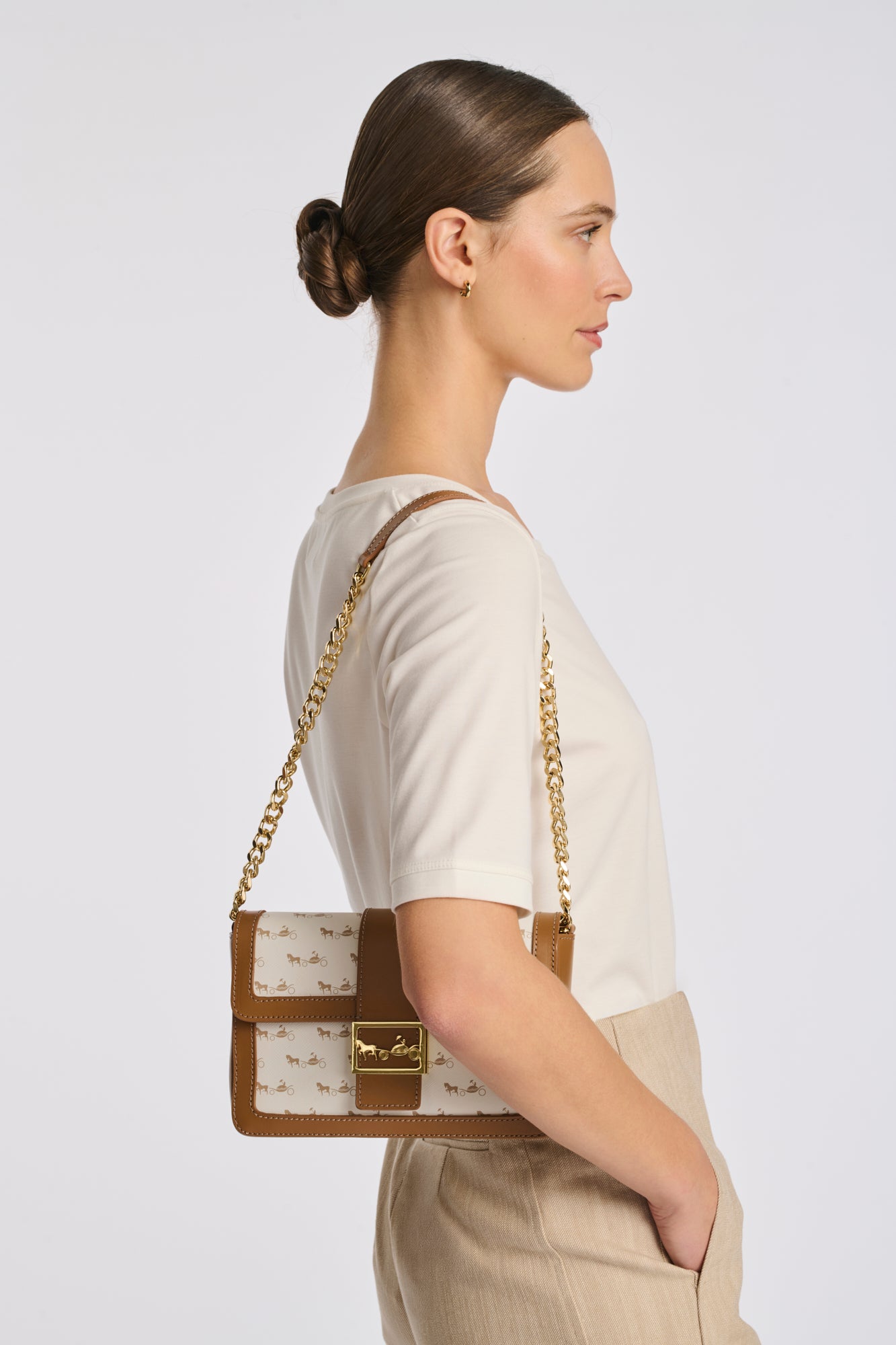 Mac Mahon bag in leather and canvas