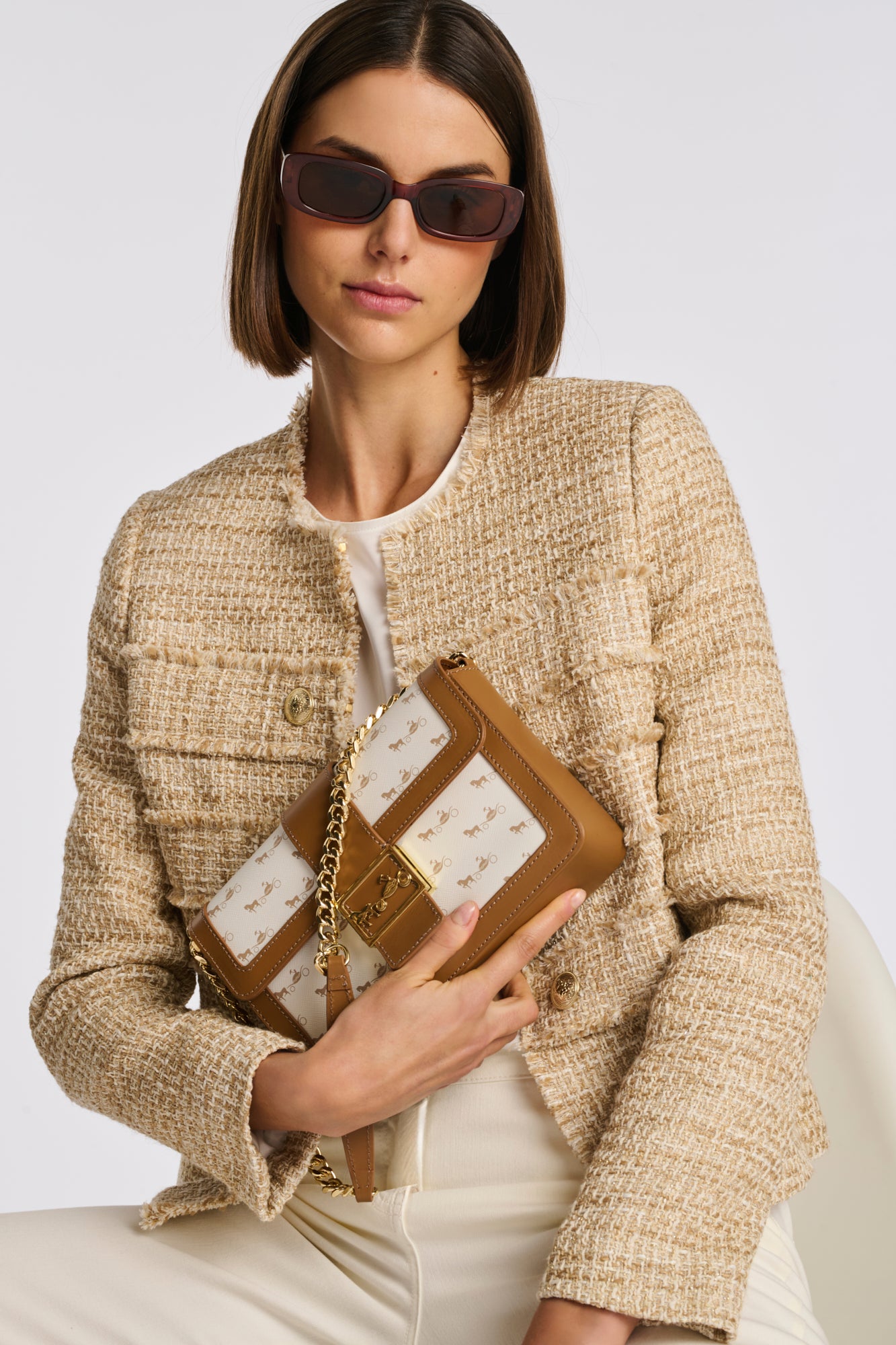 Mac Mahon bag in leather and canvas