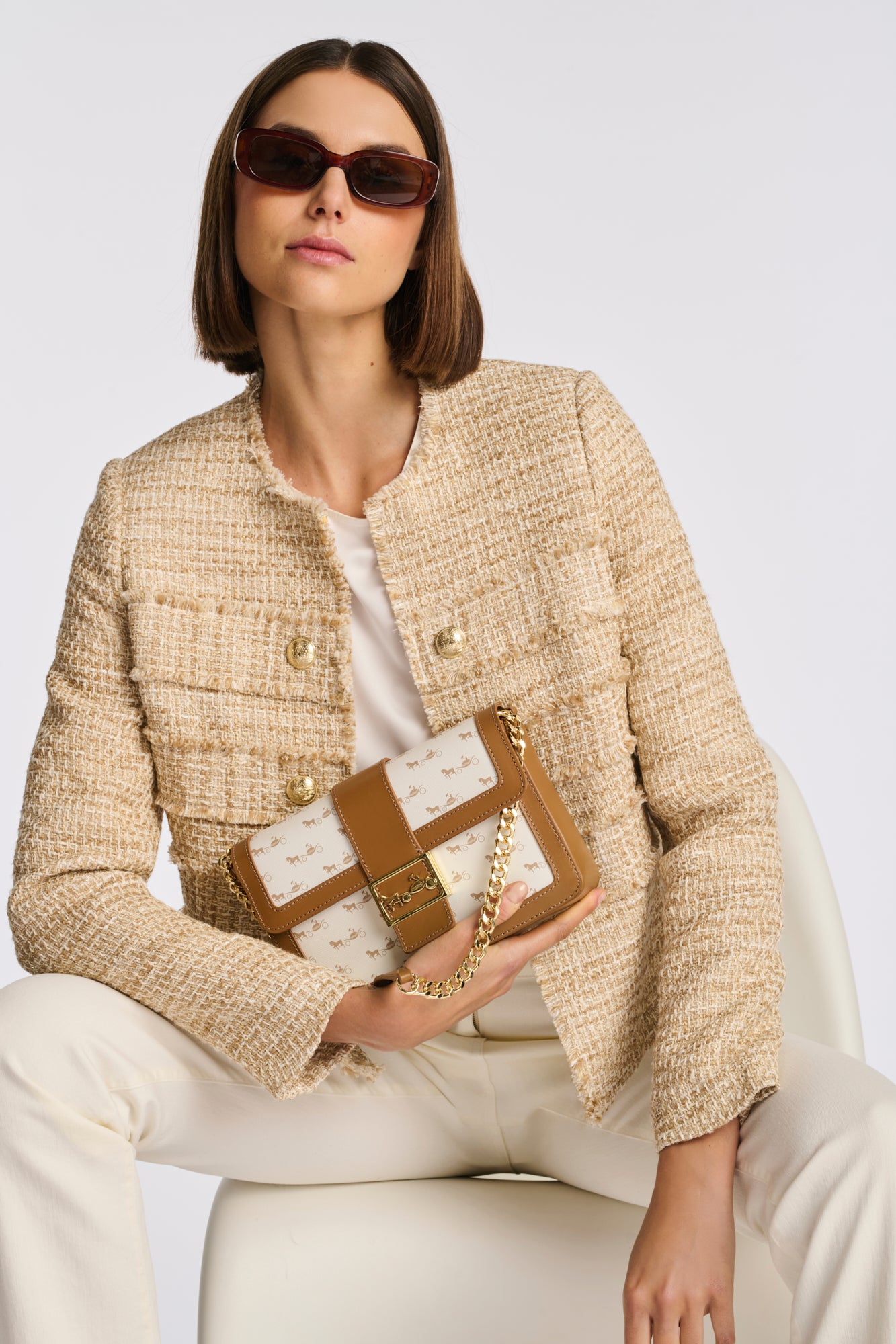 Mac Mahon bag in leather and canvas