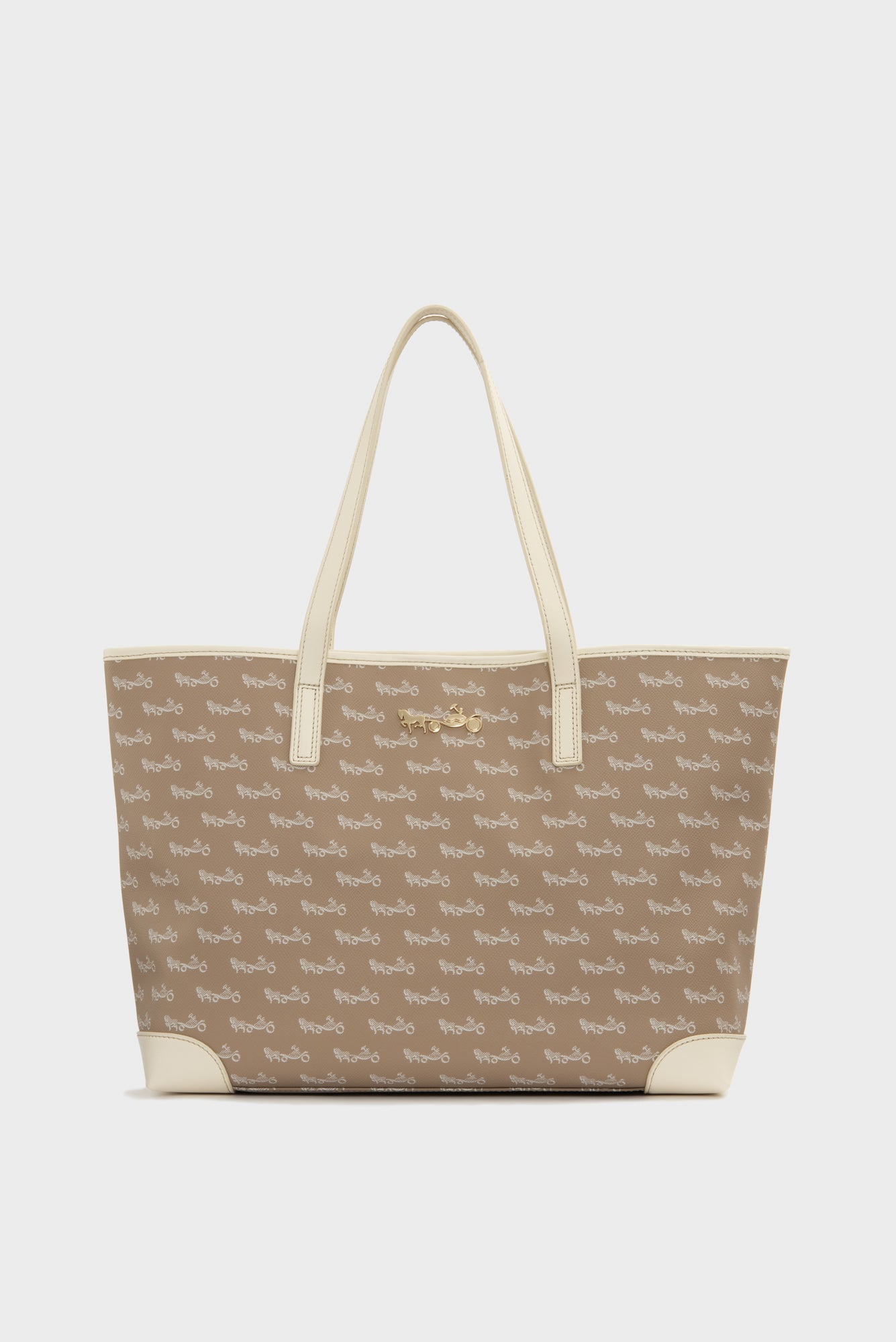 Wagram tote bag in leather and canvas