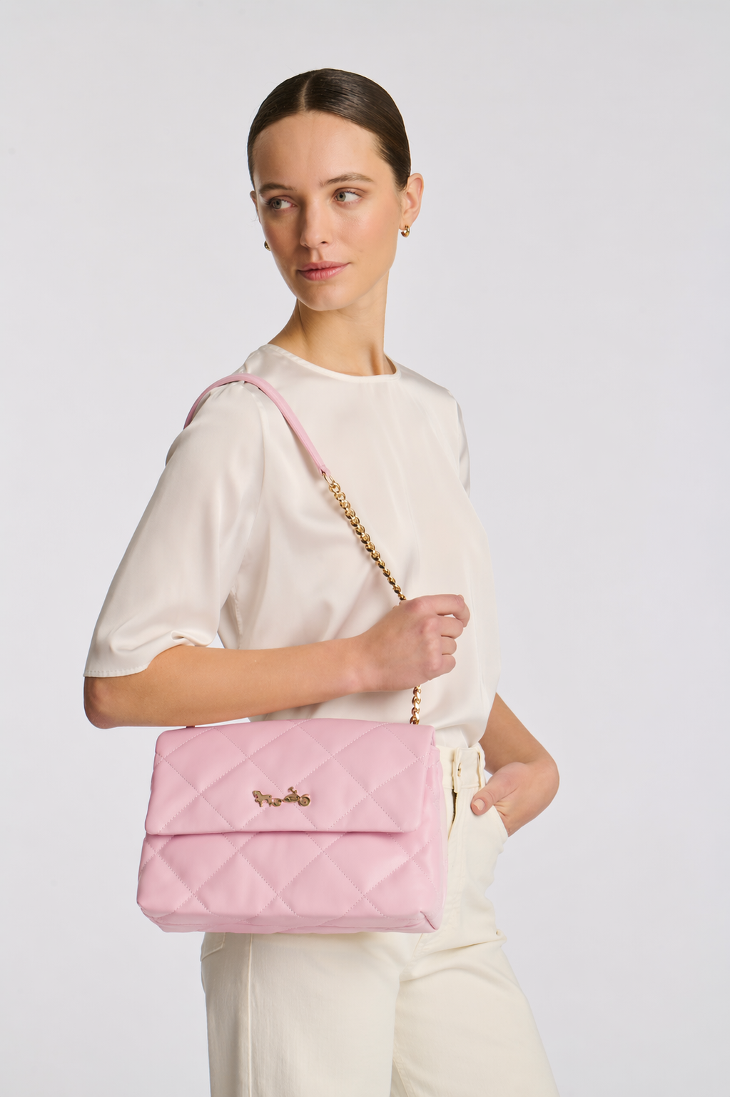 Sac Romy en cuir matelassé