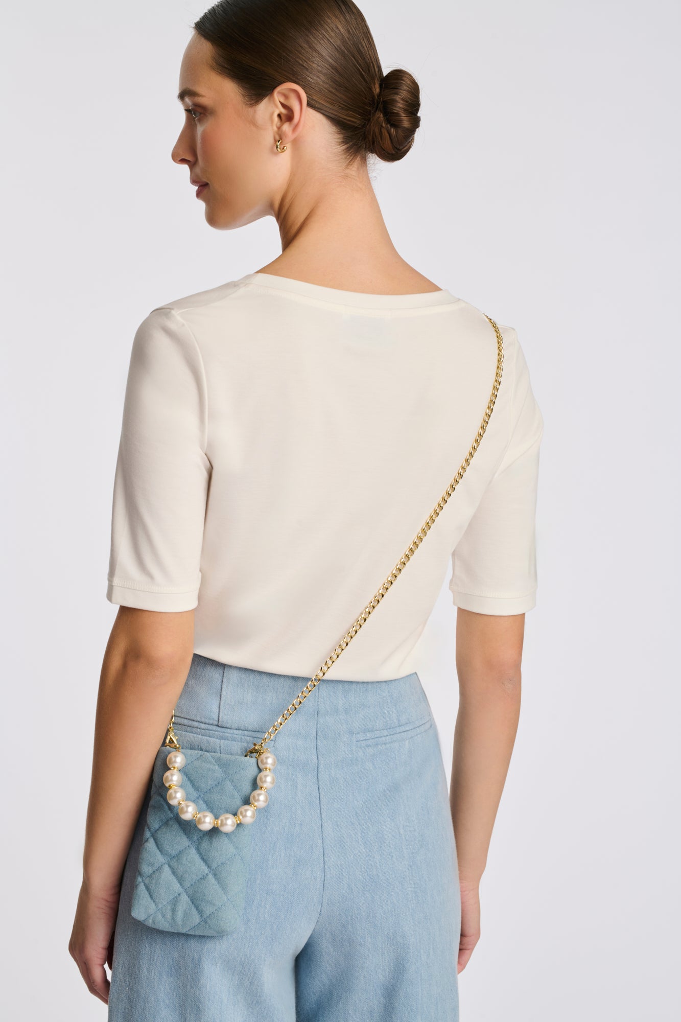 Denim clutch