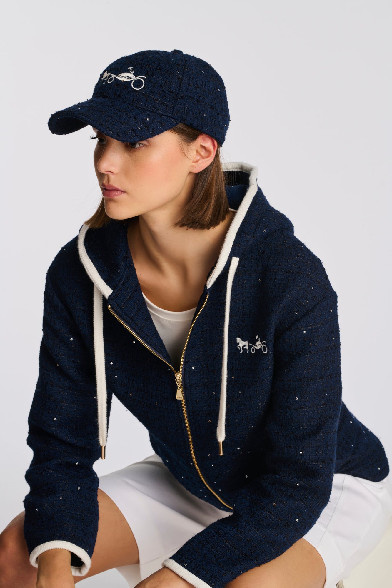 Casquette en tweed