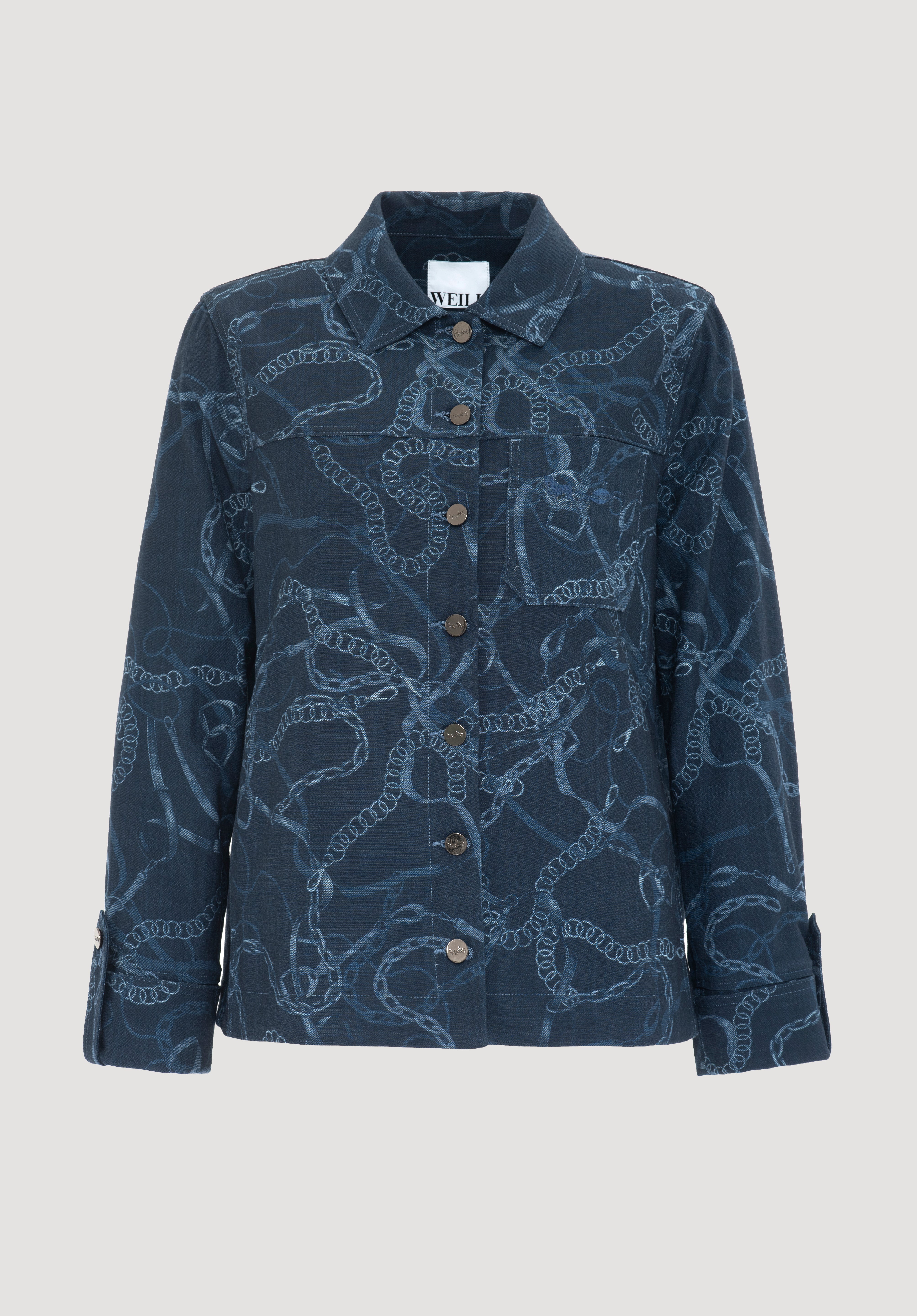 Veste en denim imprimée