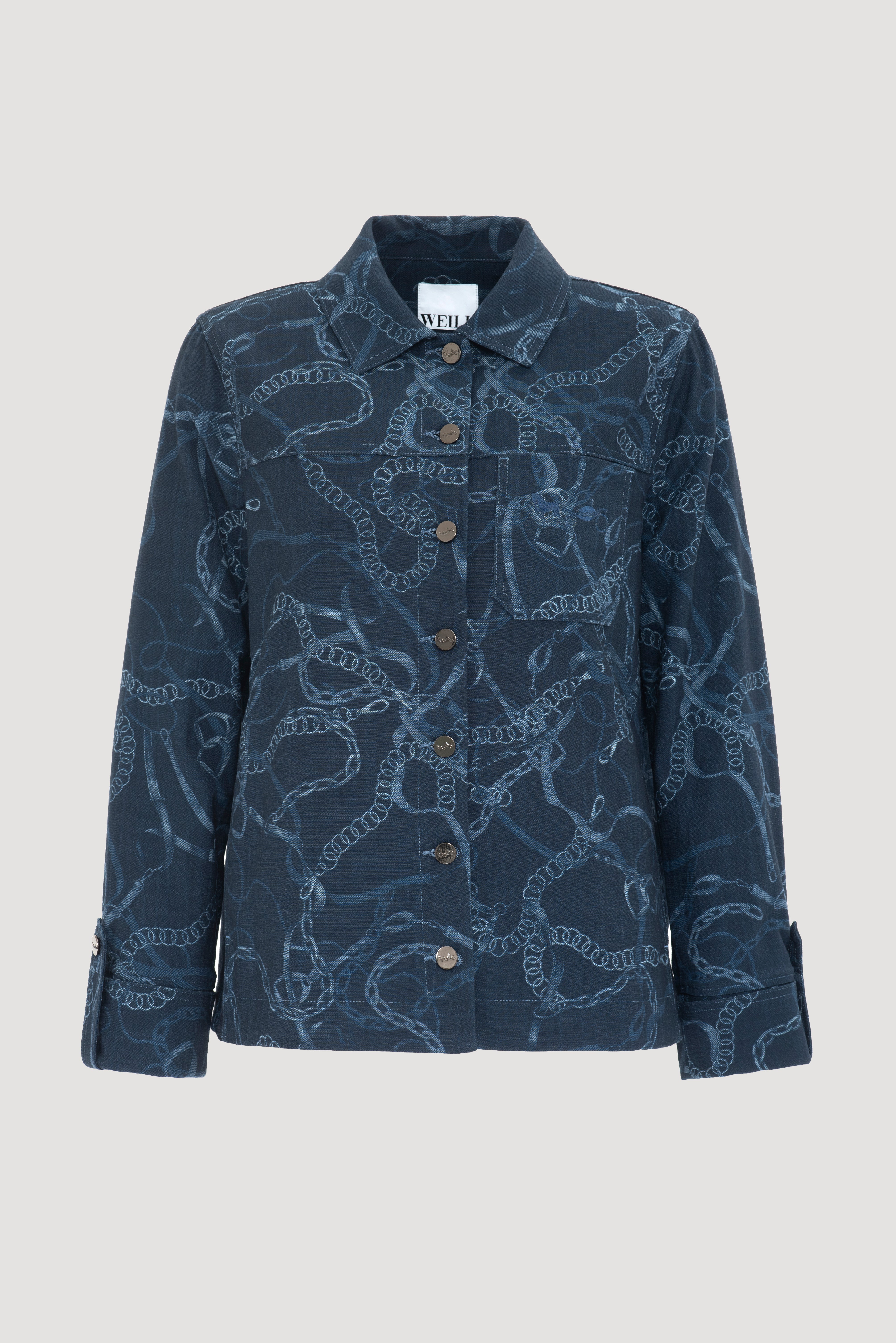 Veste en denim imprimée