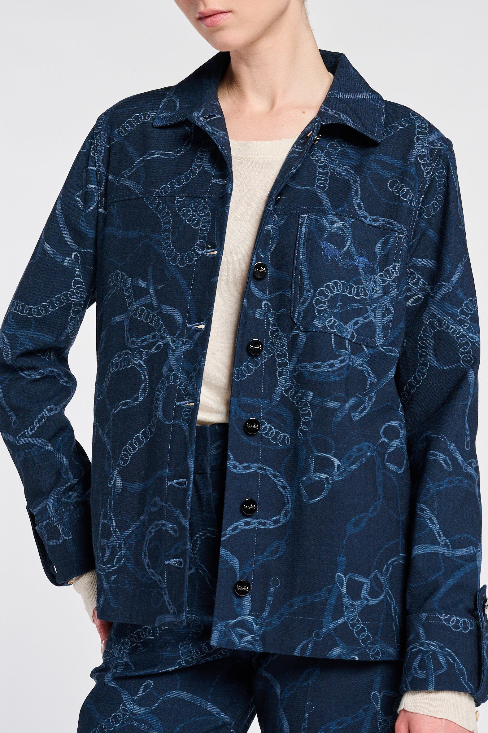 Printed denim jacket 