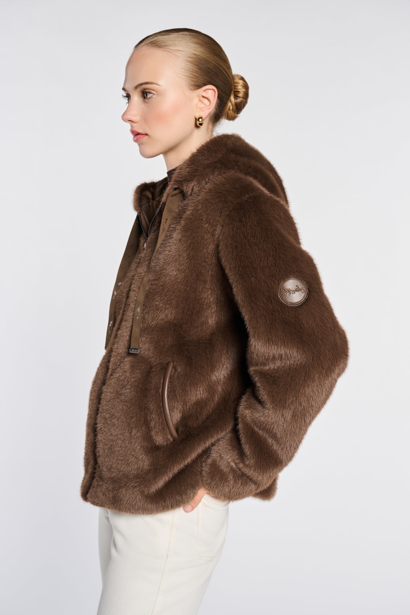 Faux-fur jacket