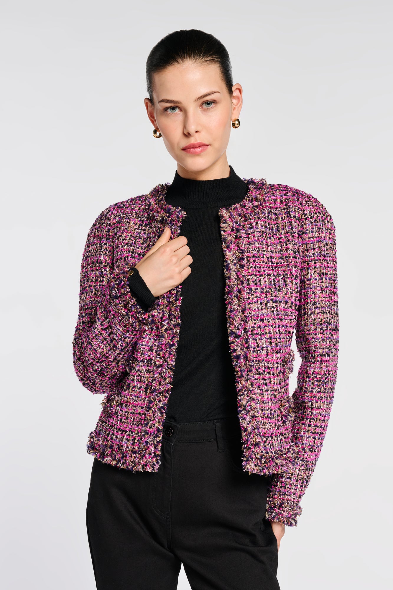 Veste en tweed irisée