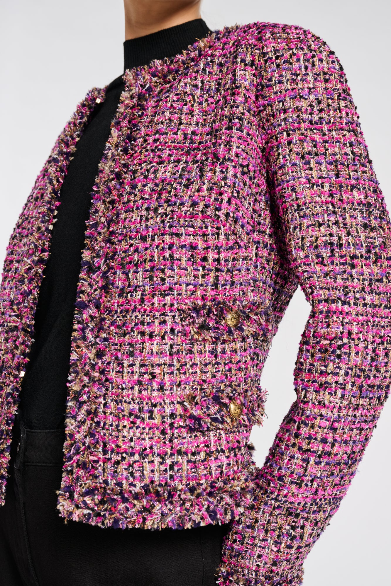 Veste en tweed irisée