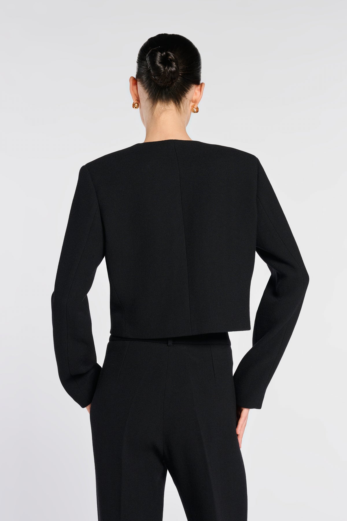 Jacket with flower buttons