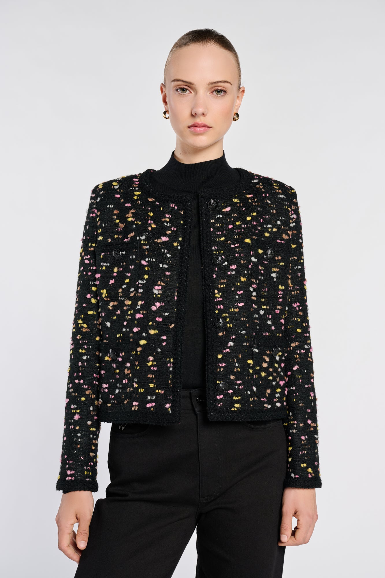 Veste en tweed fantaisie