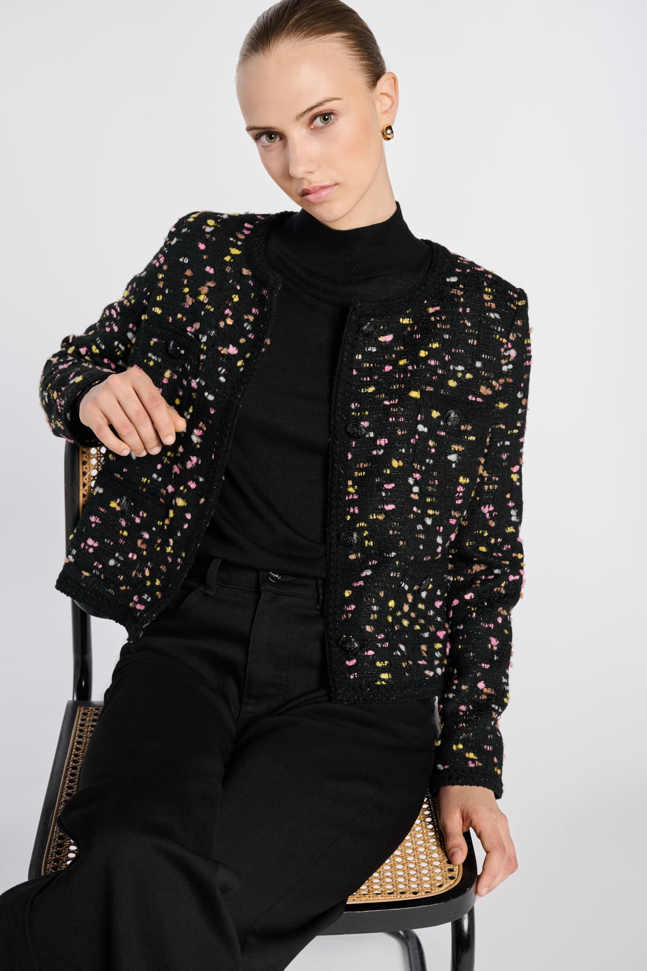 Veste en tweed fantaisie