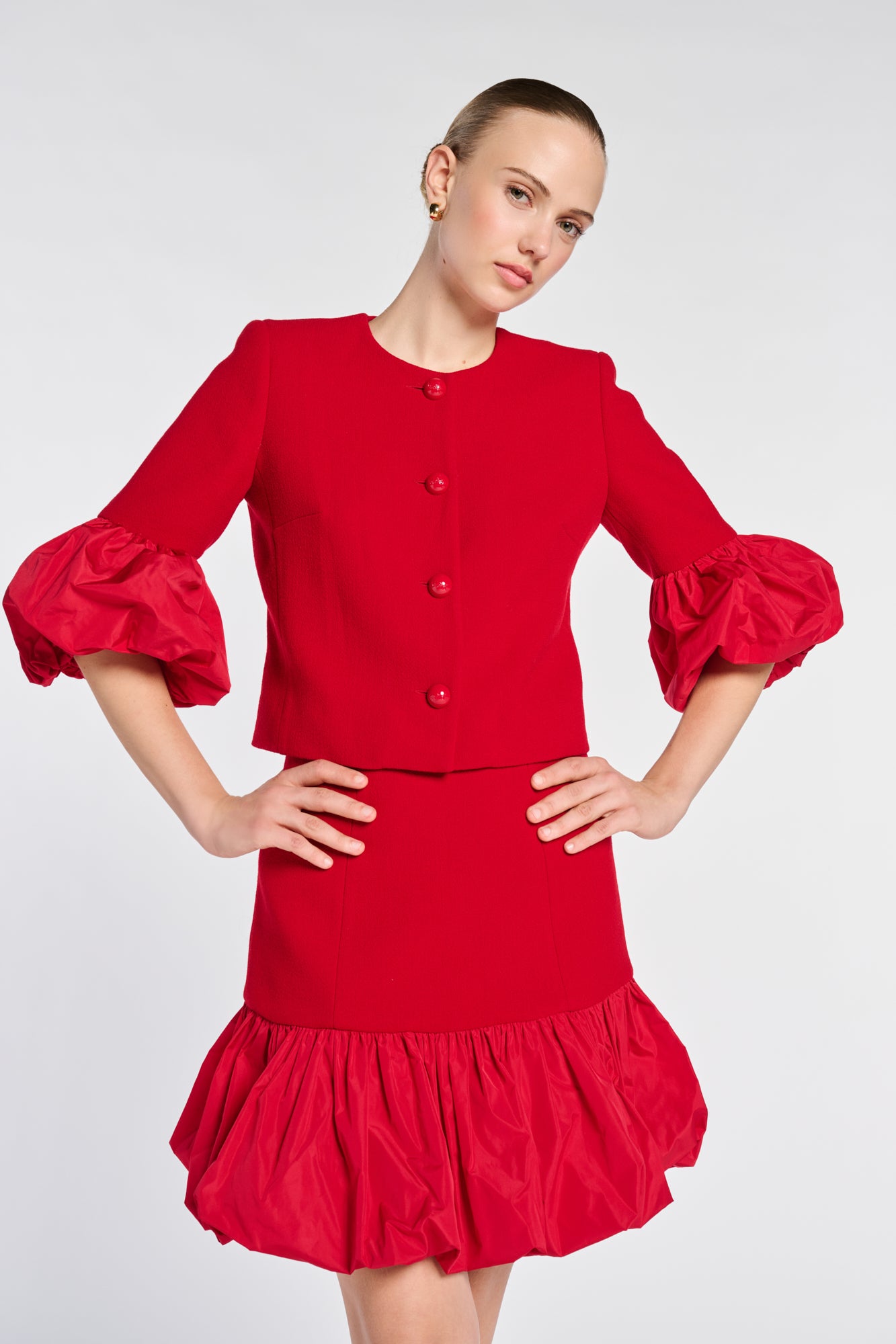 Veste à manches bouffantes