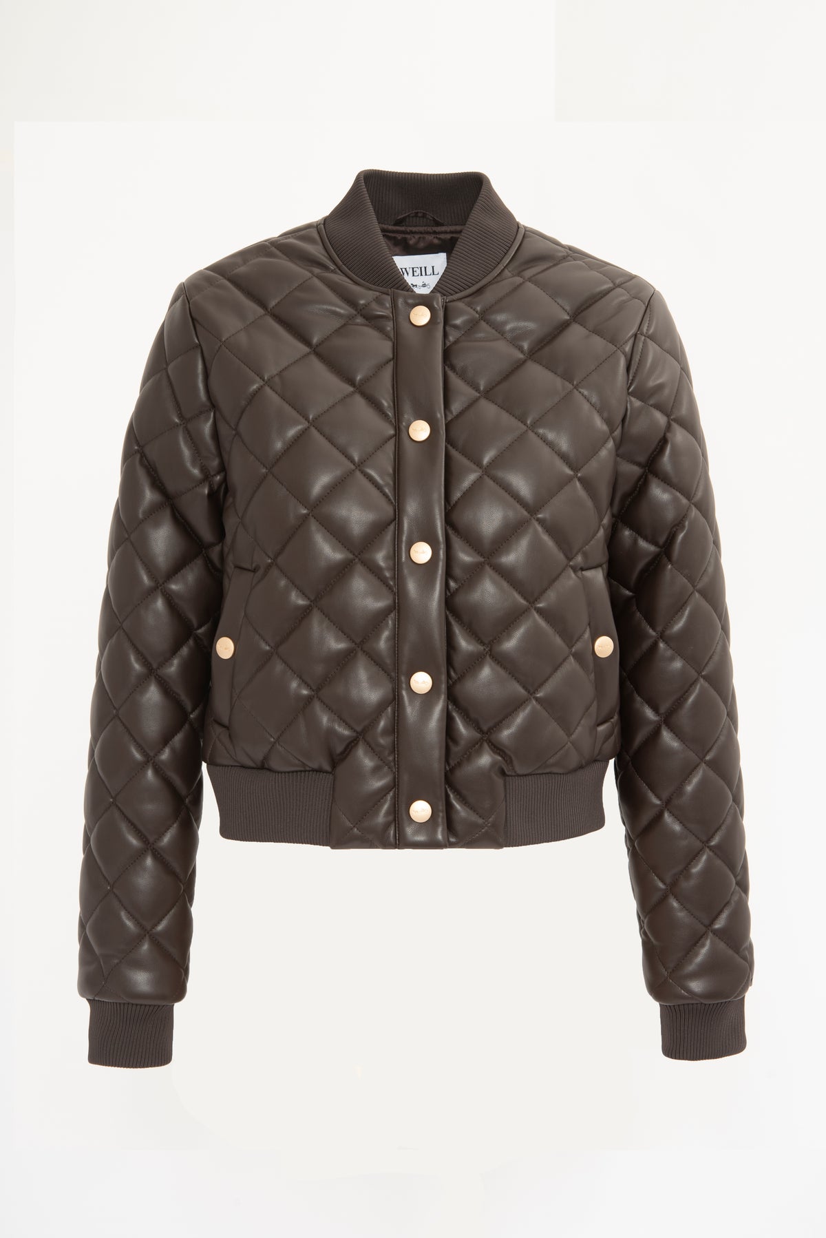 Bombers en éco-cuir matelassé