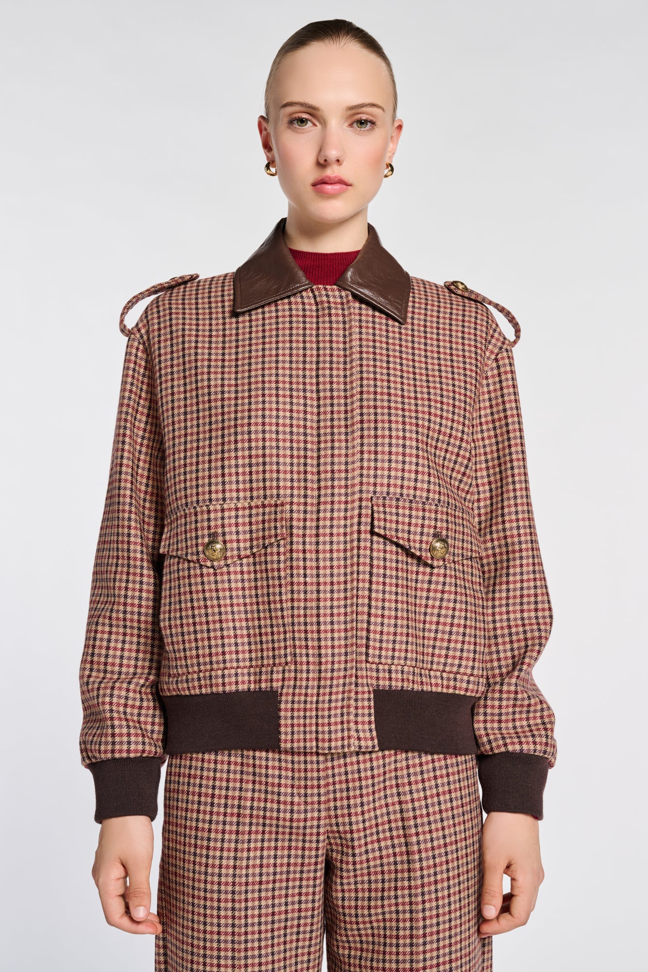 Mixed-fabric jacket