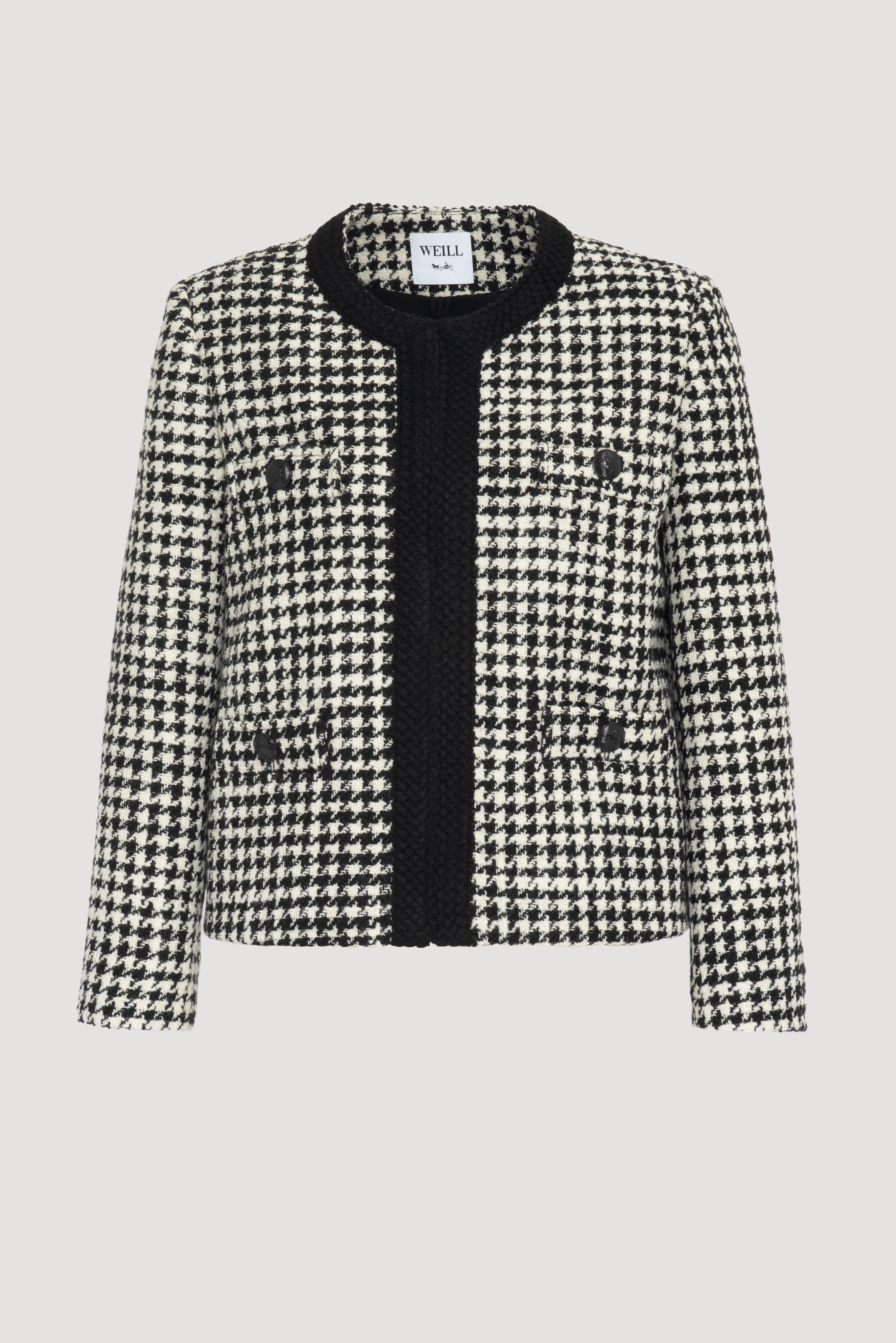 Veste en tweed pied-de-poule
