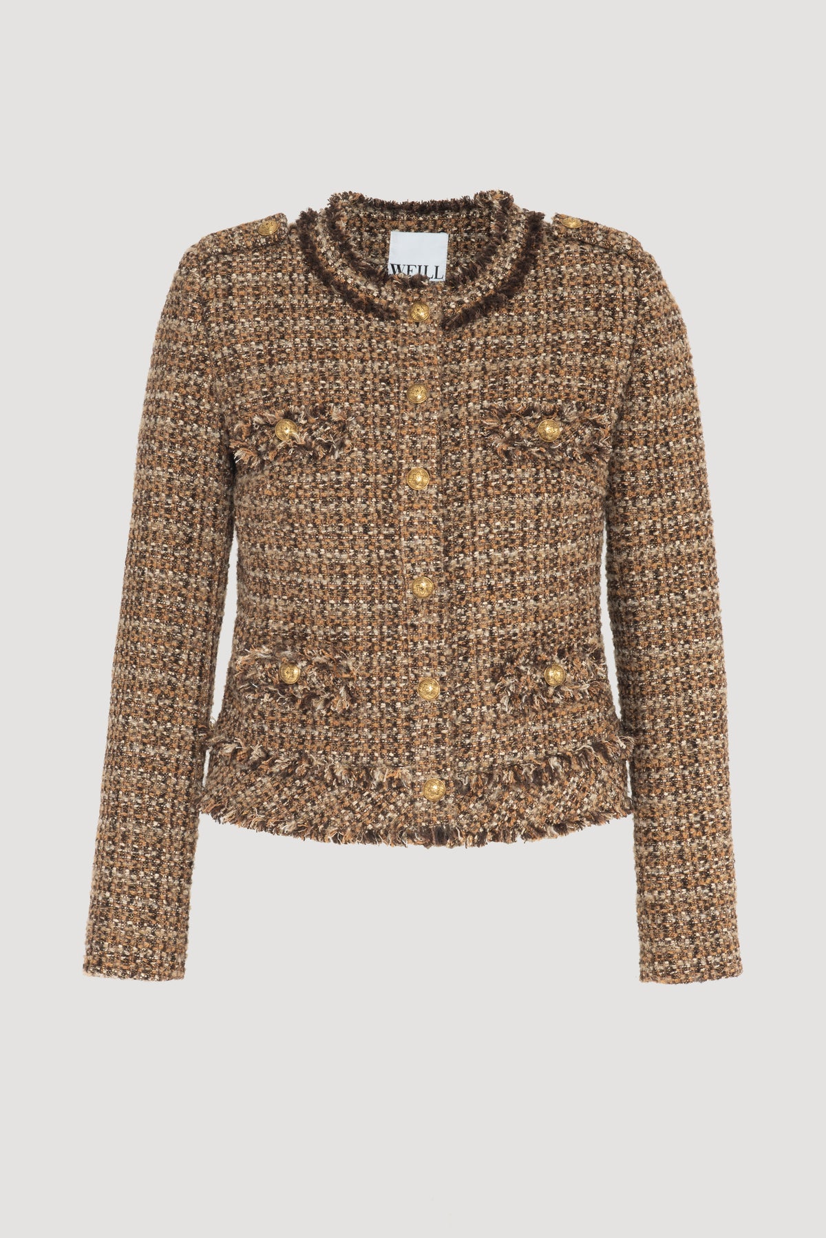 Fringed tweed jacket